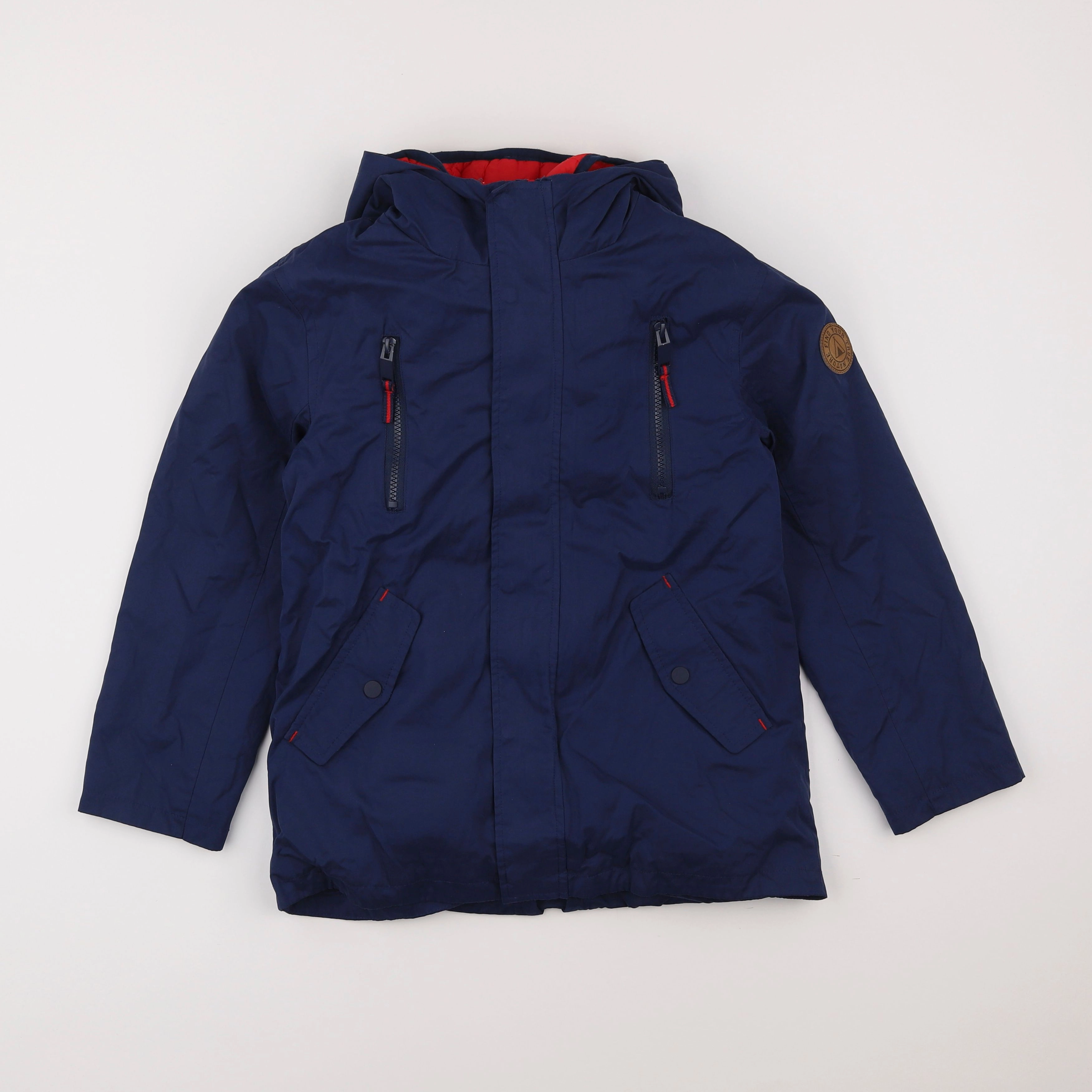 Vertbaudet - manteau doublure amovible bleu - 10 ans