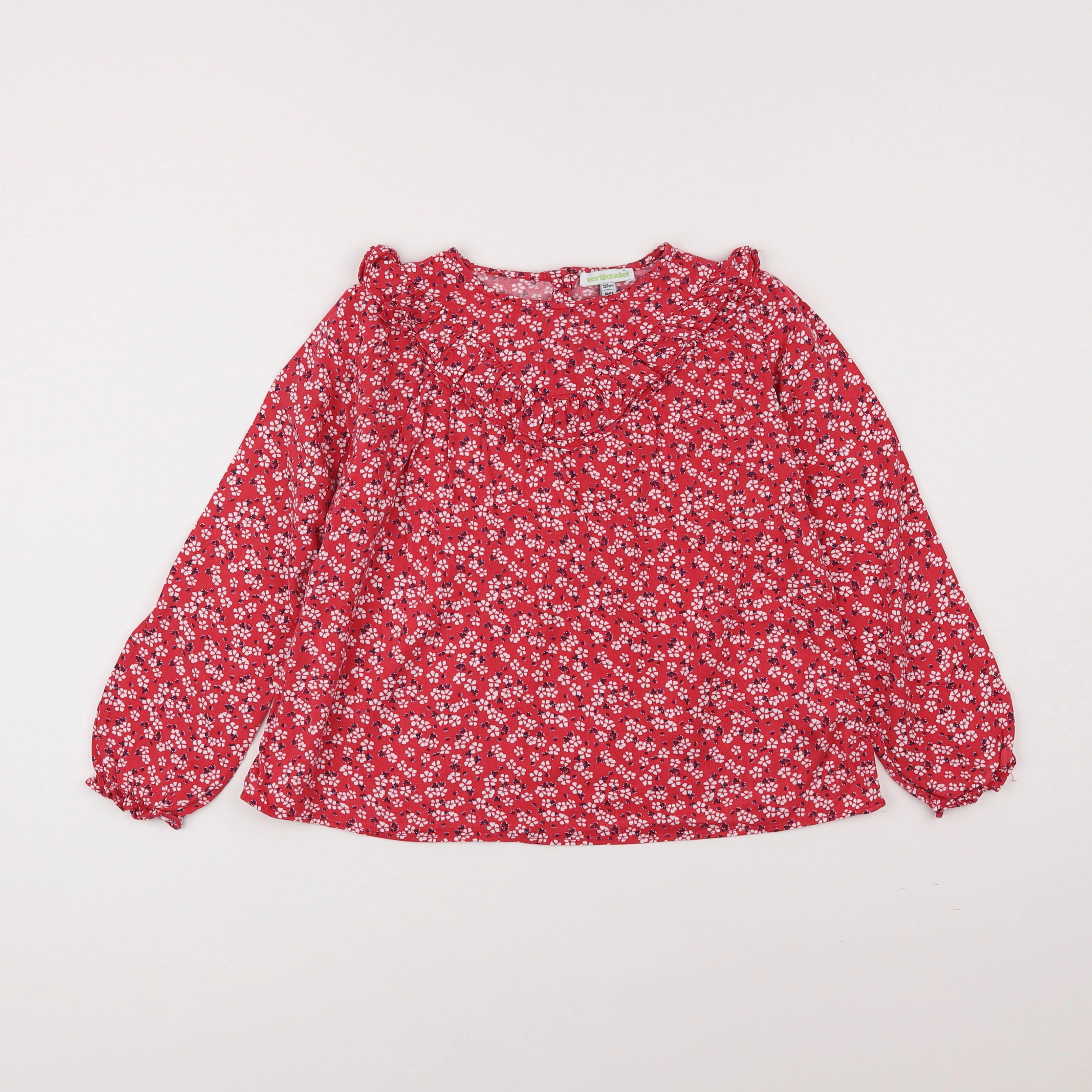 Vertbaudet - blouse rouge - 8 ans