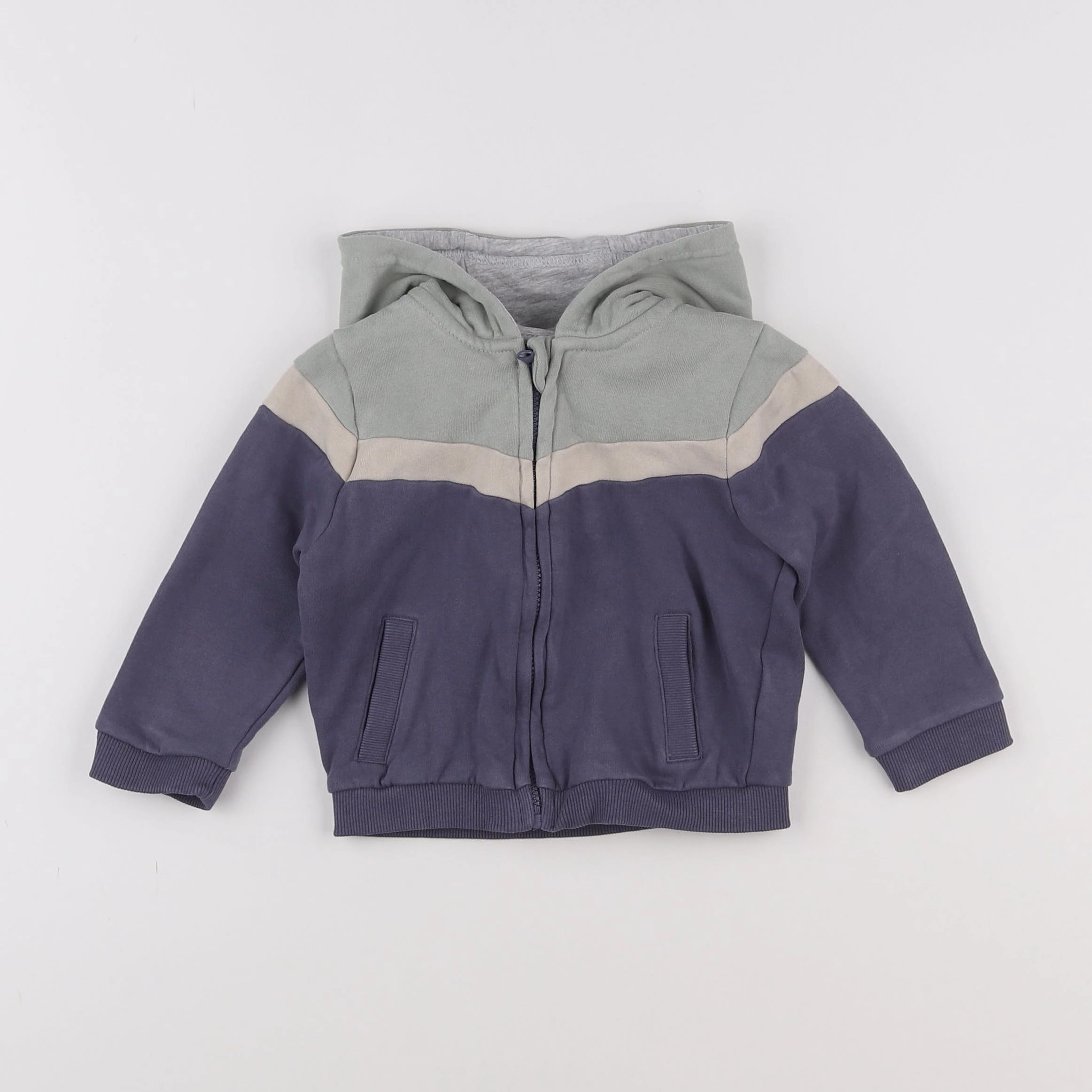 Vertbaudet - sweat bleu - 12 mois