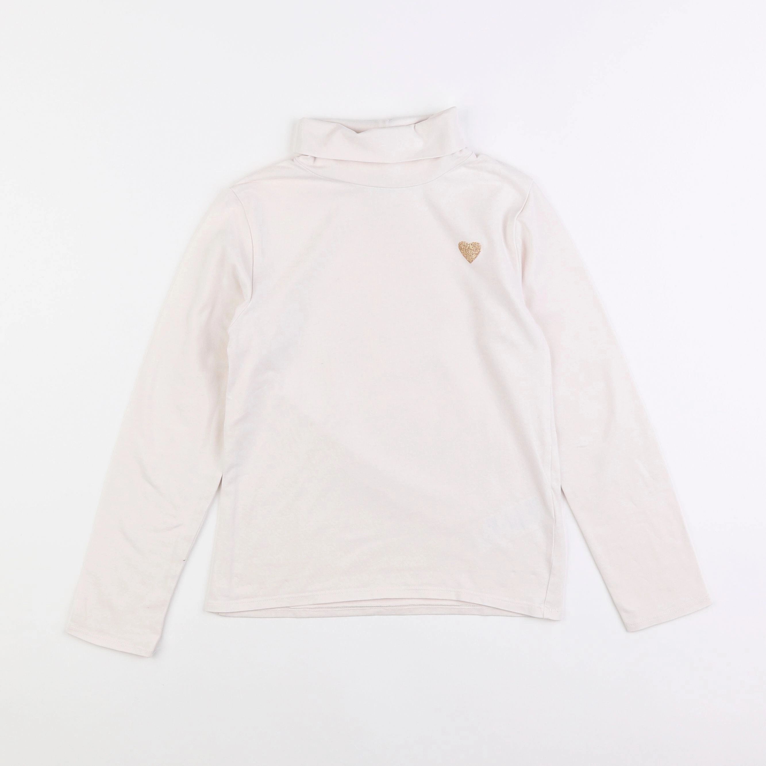 Vertbaudet - sous-pull beige - 8 ans