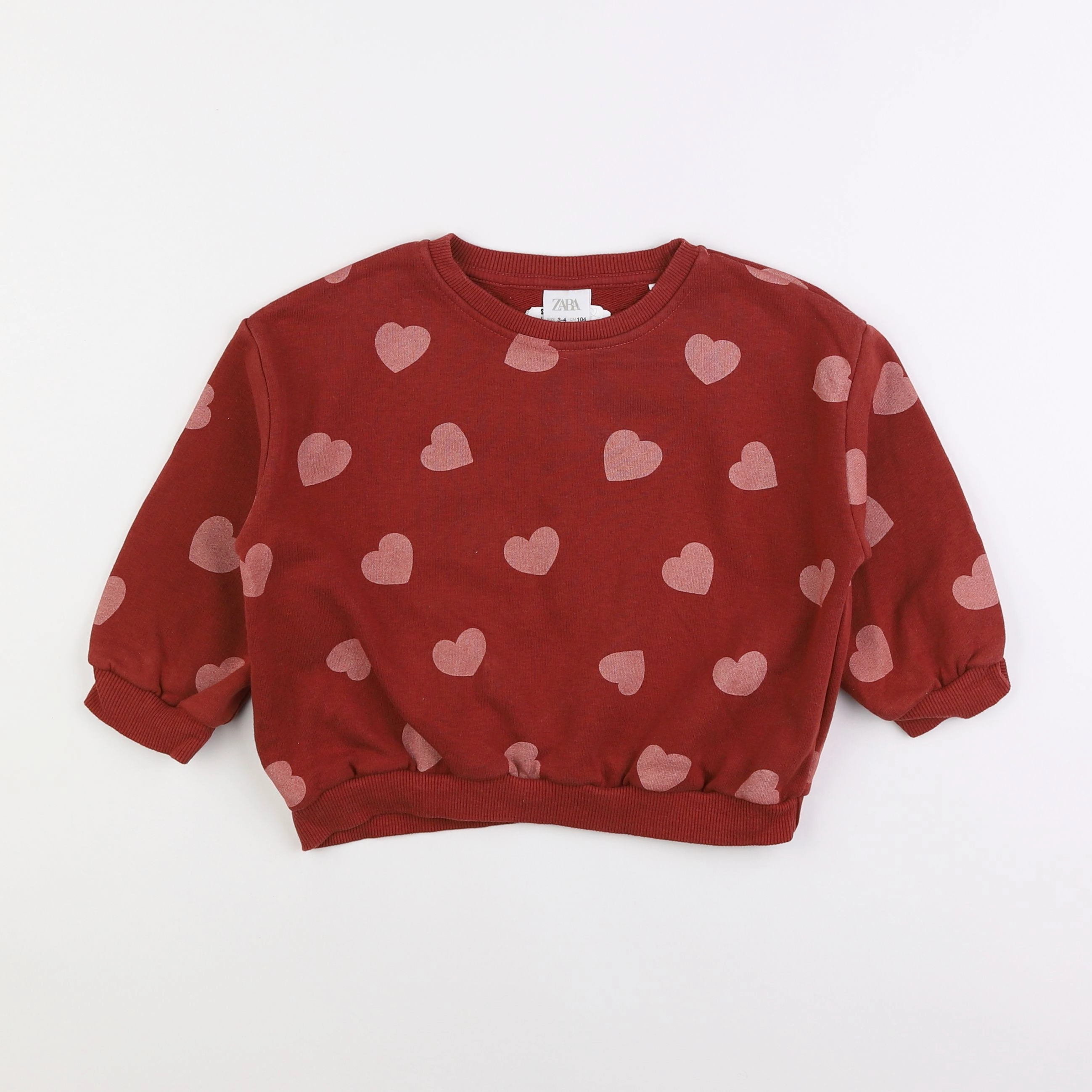 Zara - sweat rouge - 3/4 ans