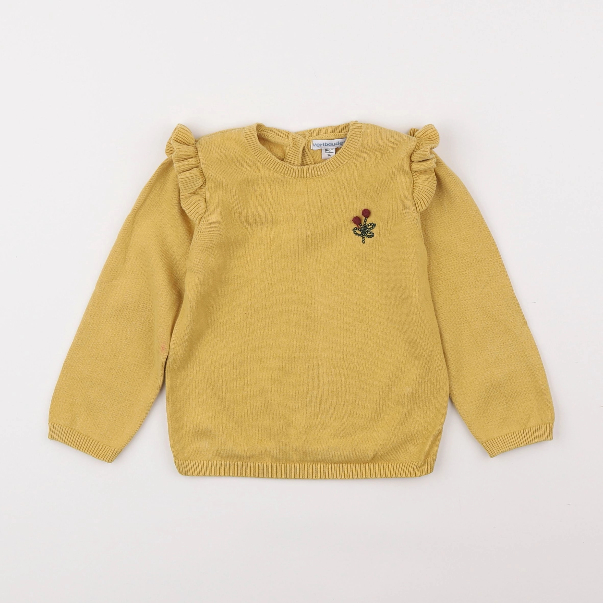 Vertbaudet - pull jaune - 3 ans