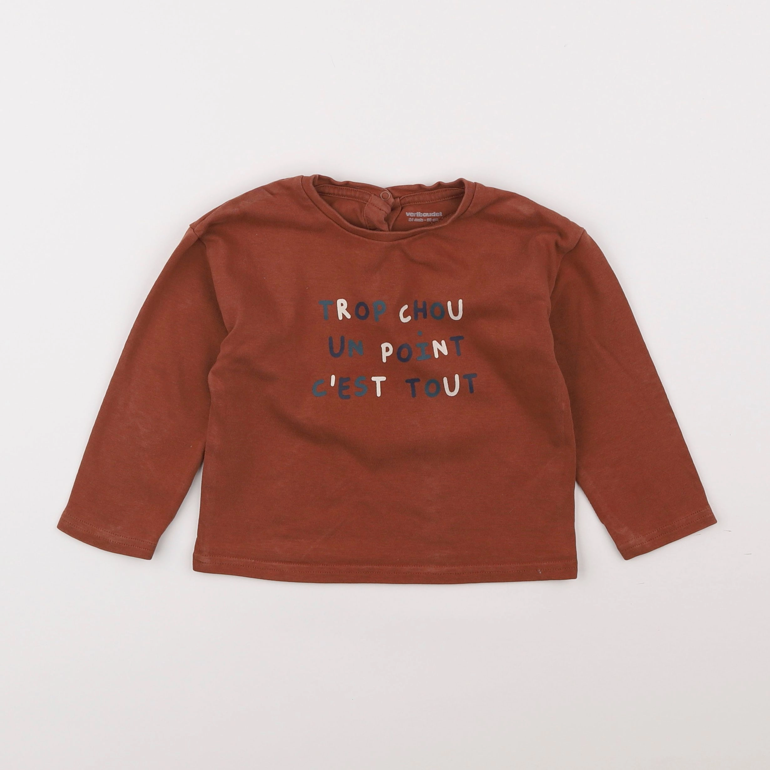 Vertbaudet - tee-shirt marron - 2 ans