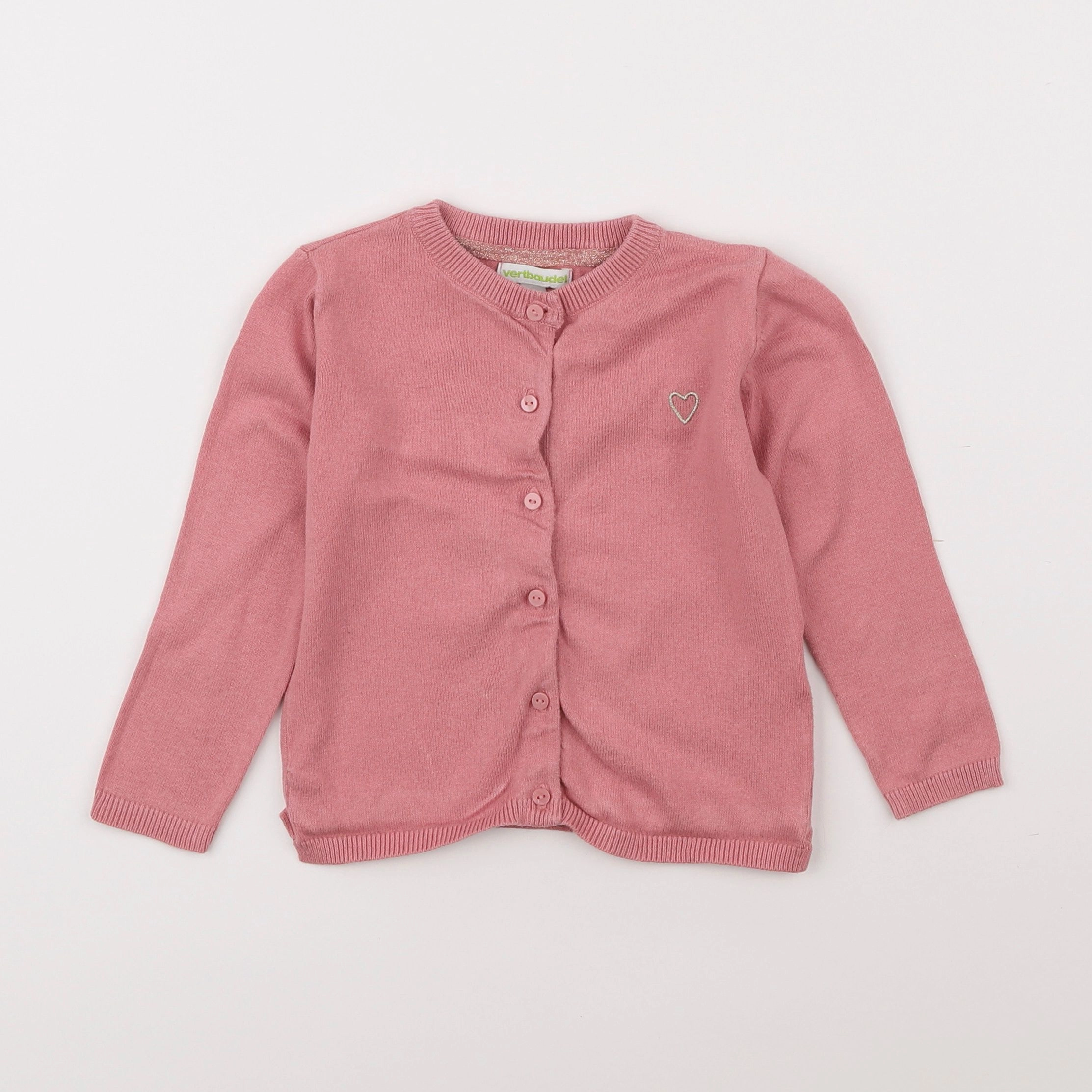 Vertbaudet - gilet rose - 3 ans