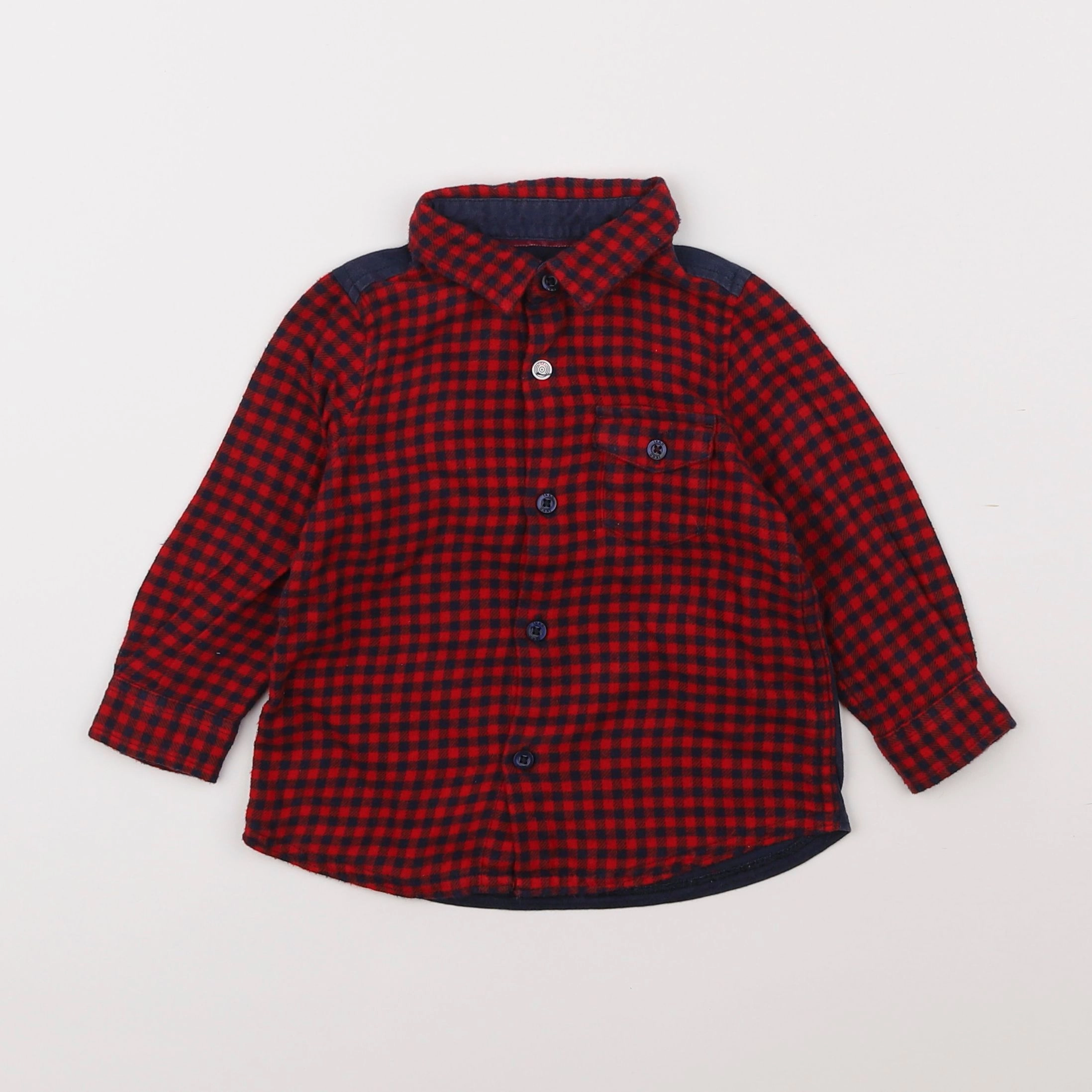 IKKS - chemise imprimé au dos rouge - 12 mois