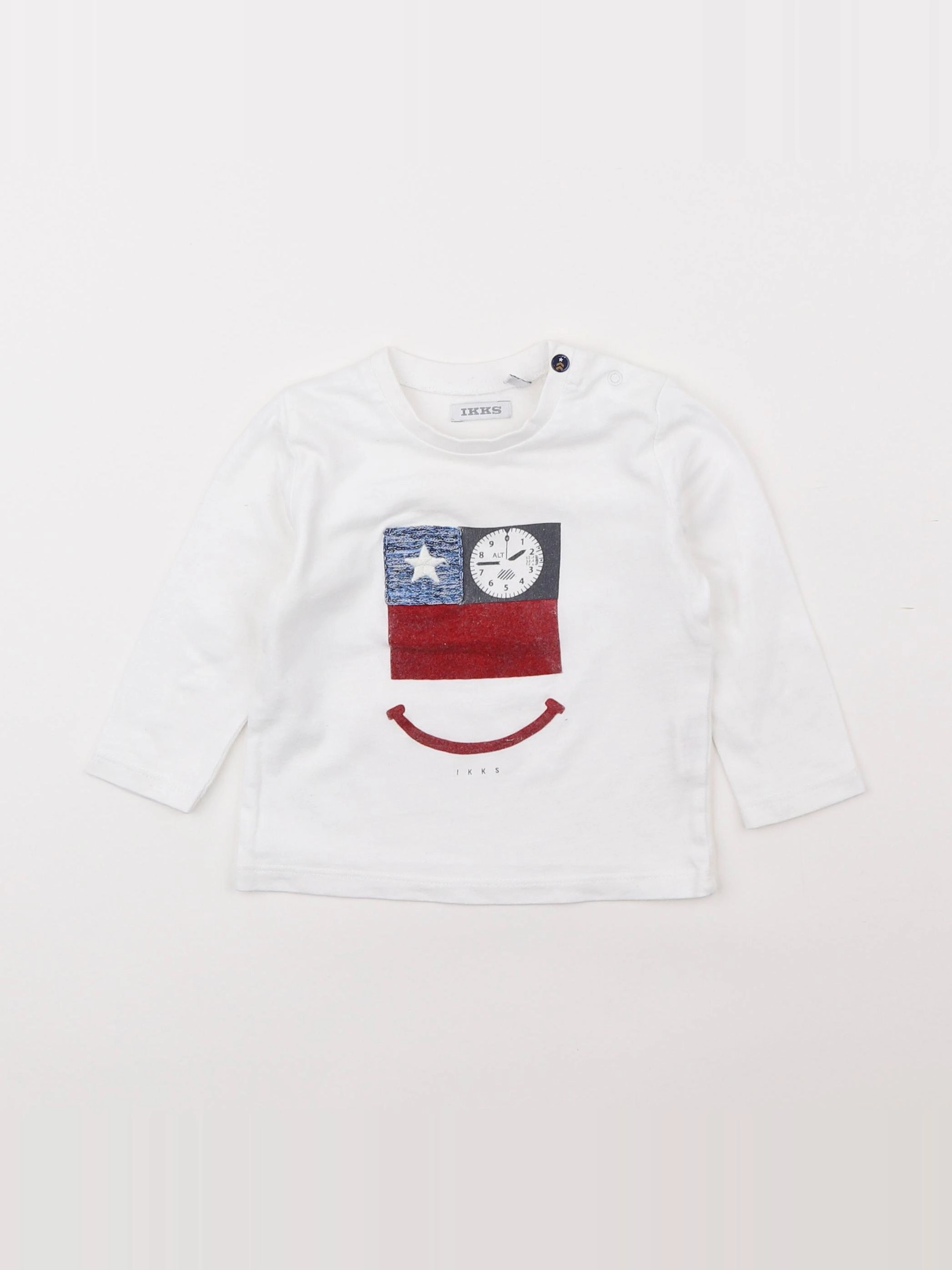 IKKS - tee-shirt blanc - 6 mois