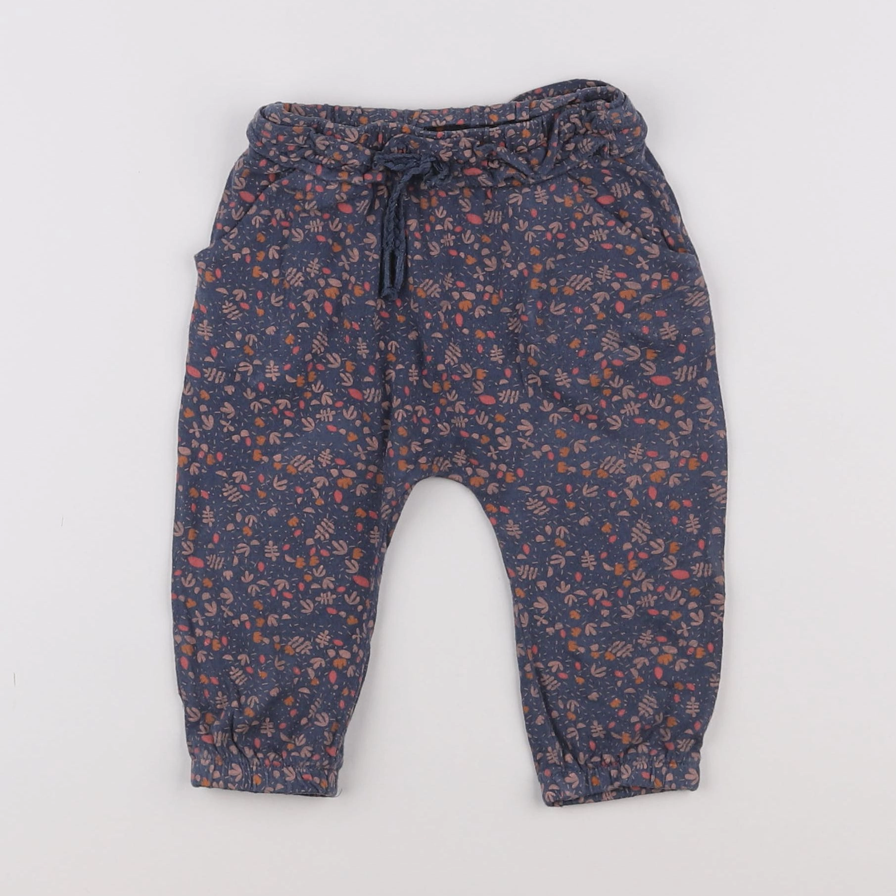 Vertbaudet - sarouel bleu - 12 mois