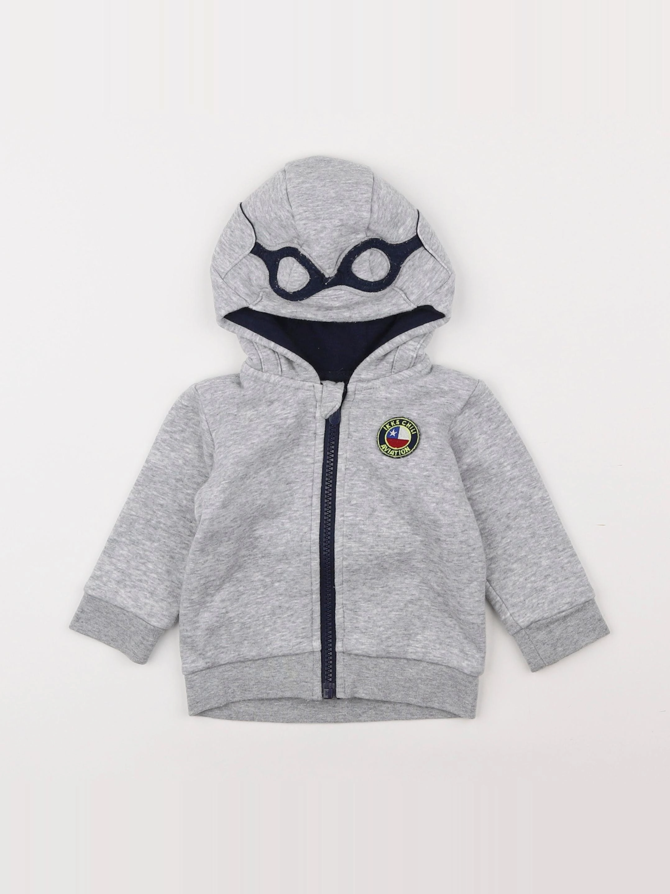 IKKS - sweat gris - 6 mois