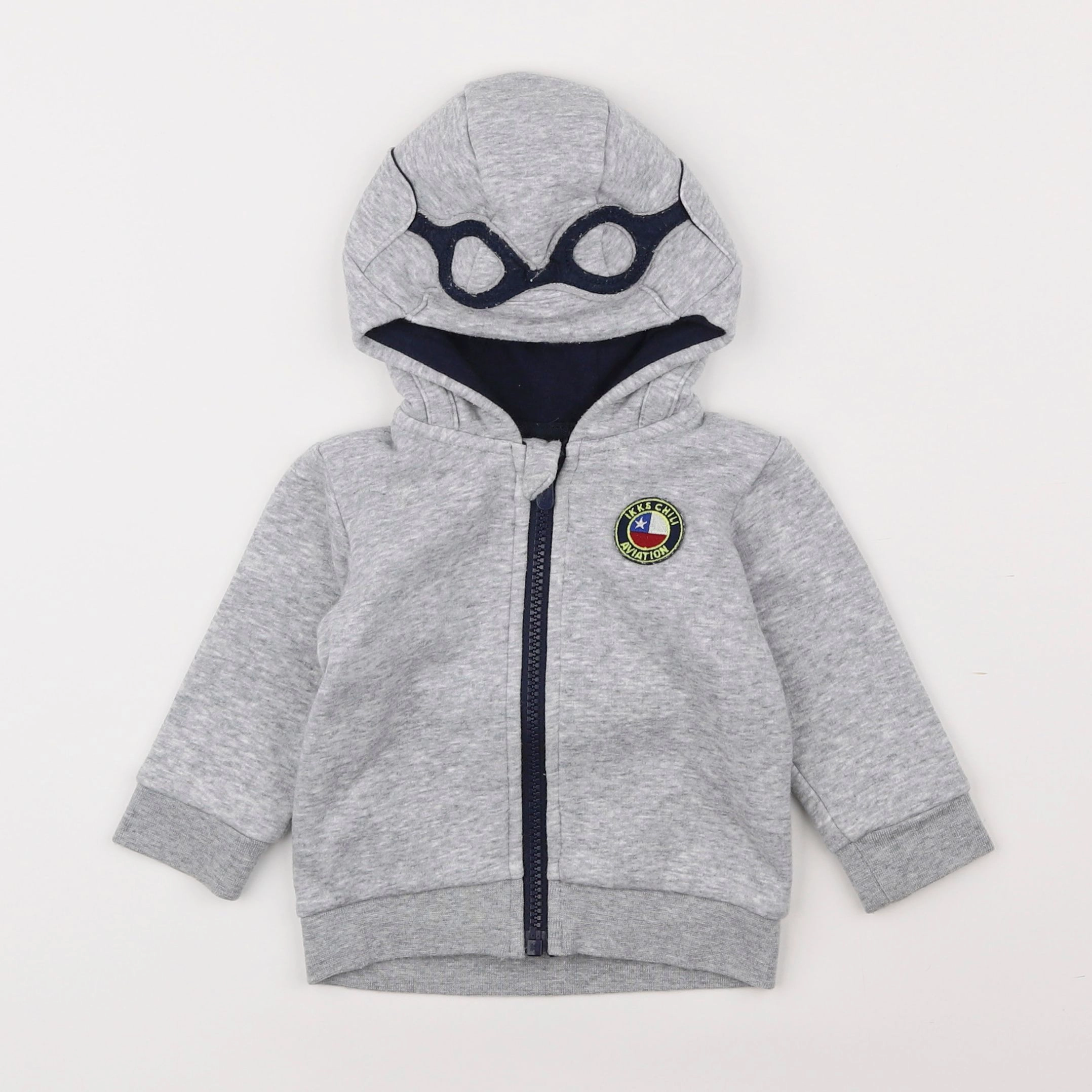IKKS - sweat gris - 6 mois