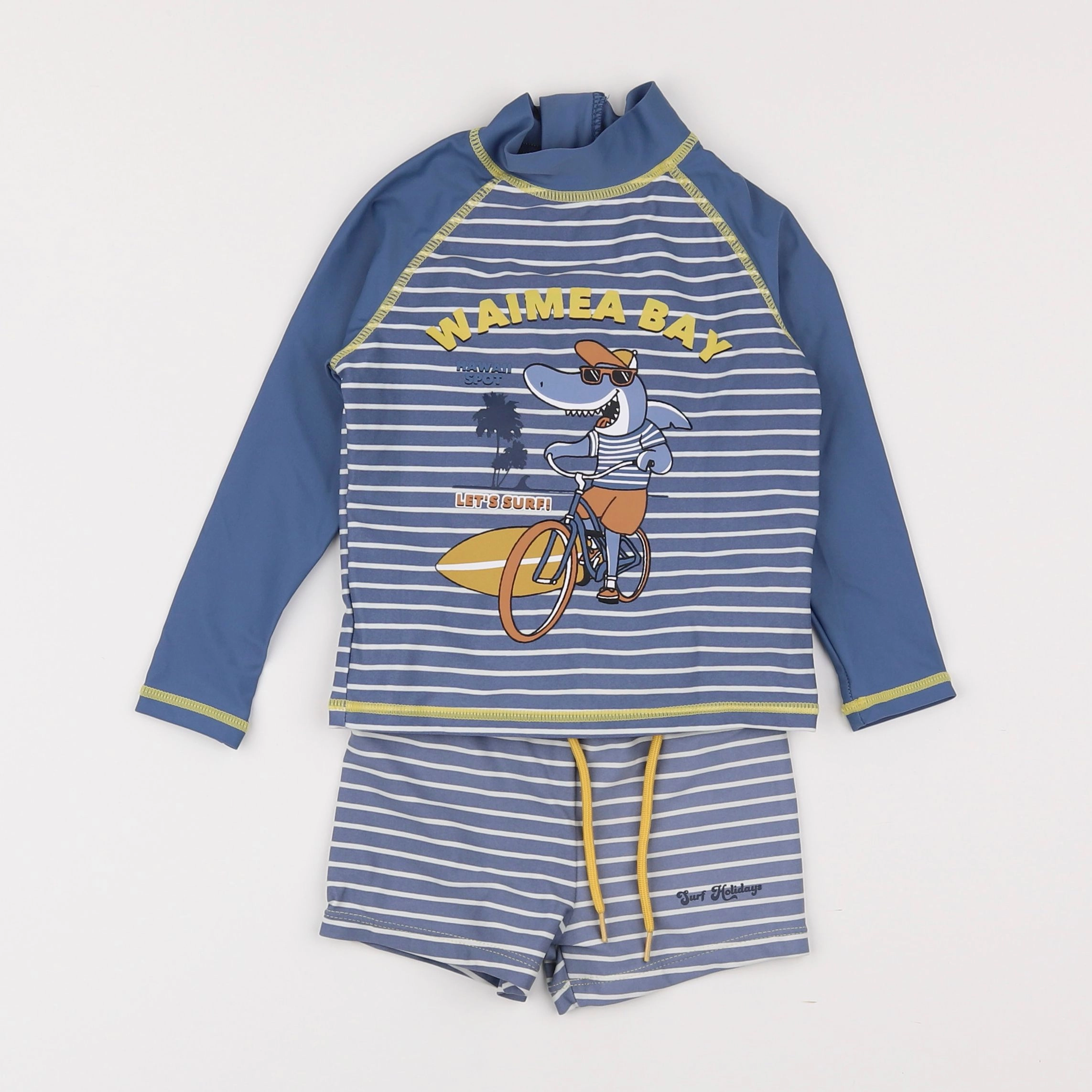 Vertbaudet - maillot de bain bleu - 3 ans