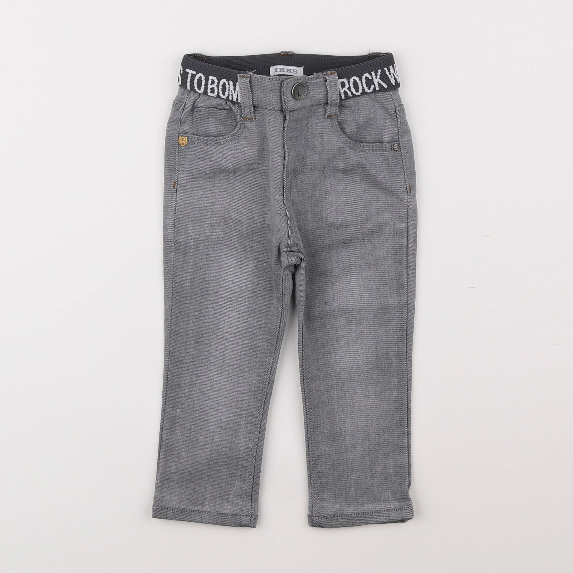 IKKS - jean gris - 12 mois