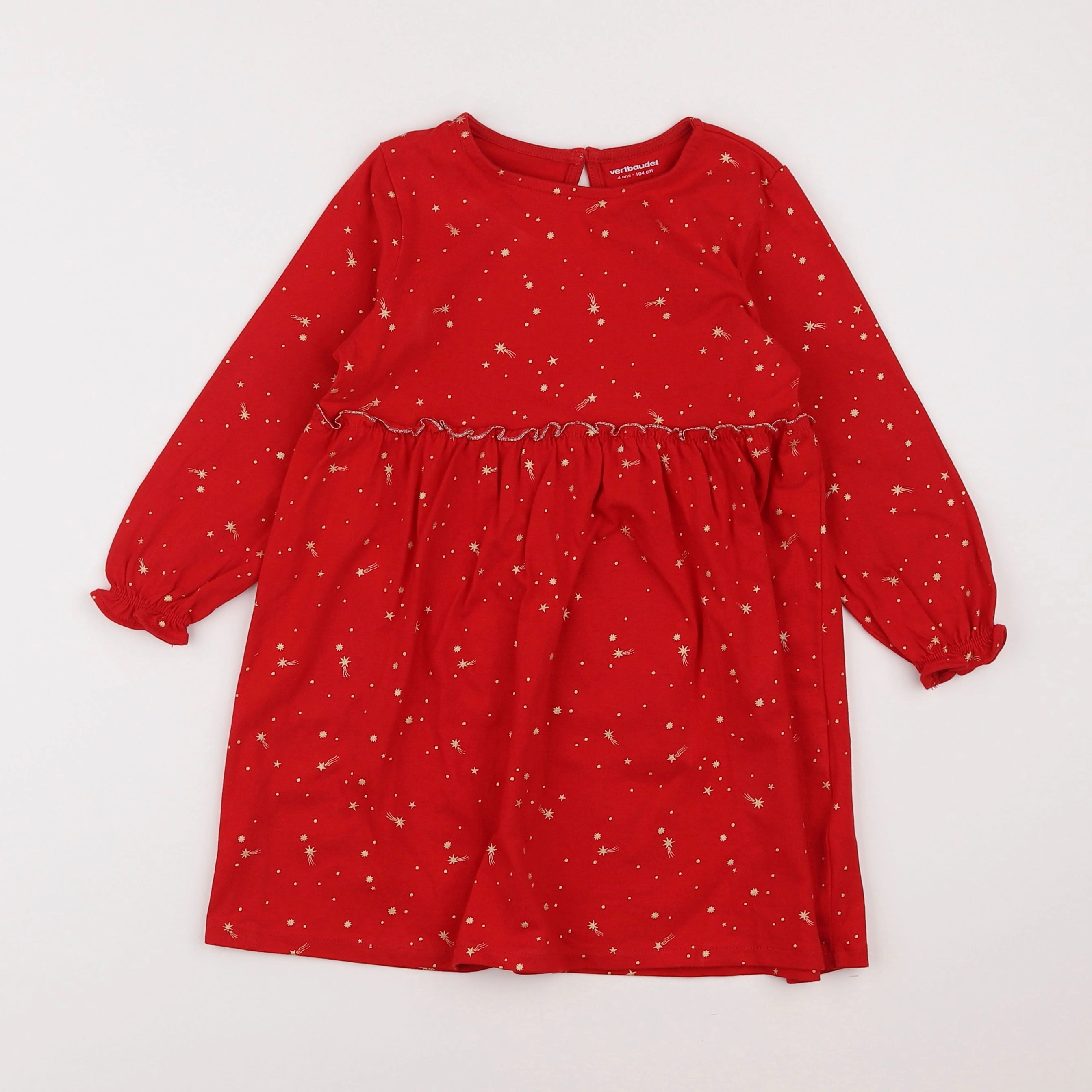Vertbaudet - robe rouge - 4 ans