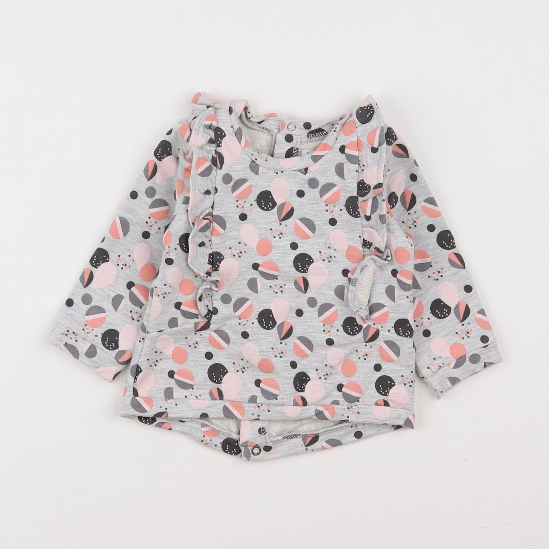 IKKS - sweat gris - 6 mois