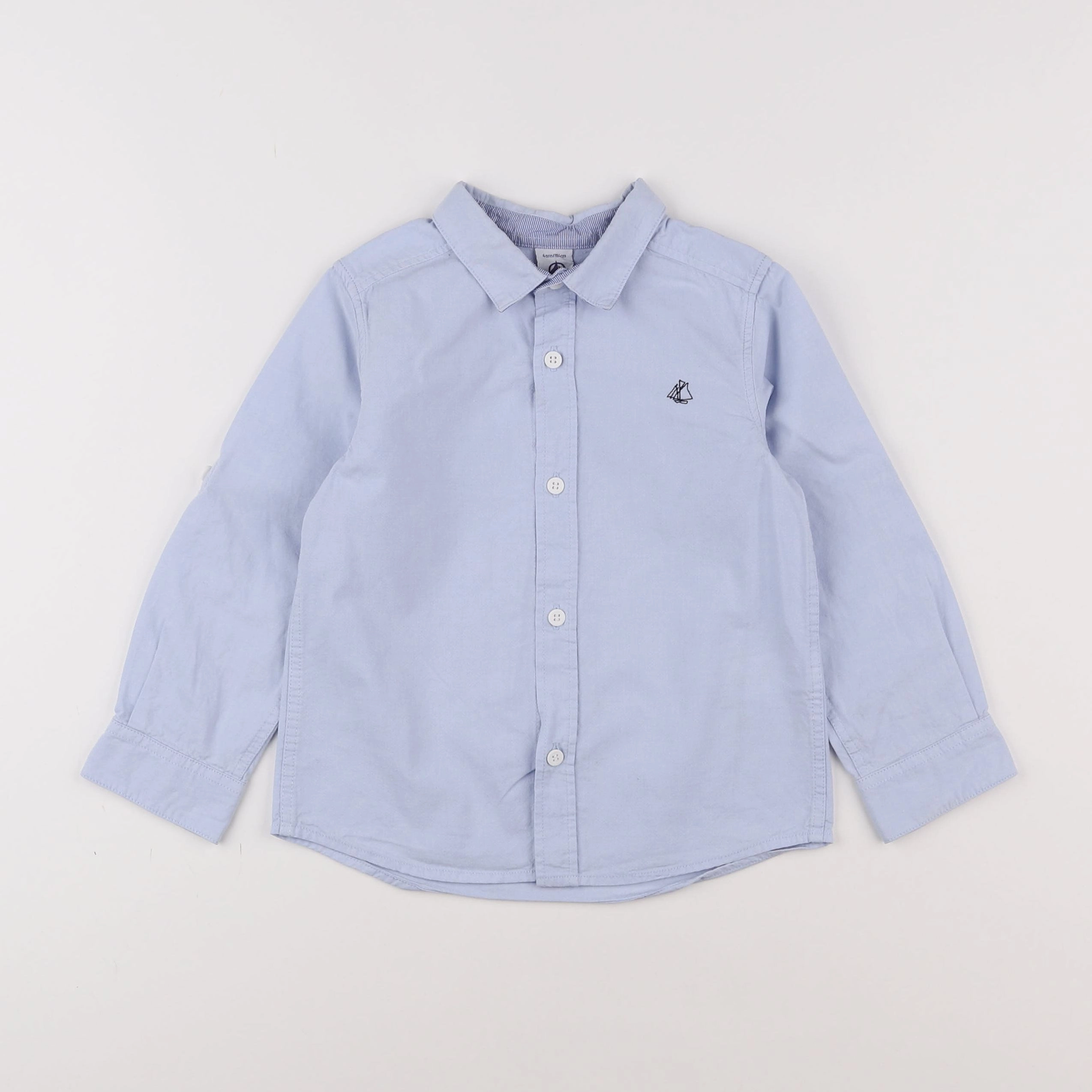 Petit Bateau - chemise bleu - 4 ans