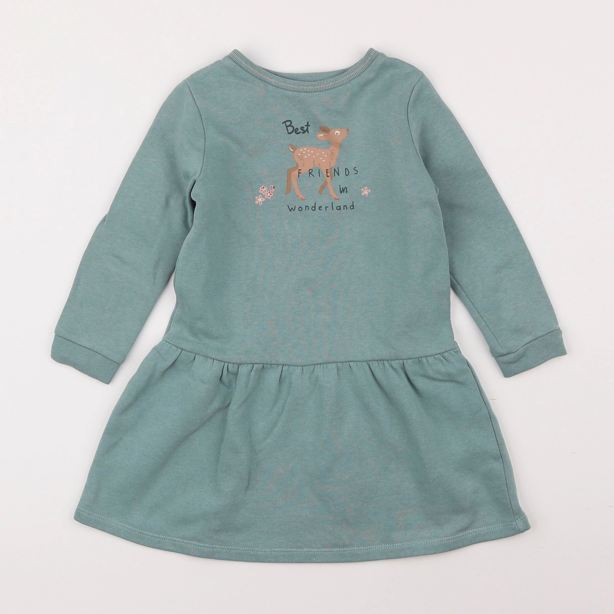 Vertbaudet - robe vert - 4 ans