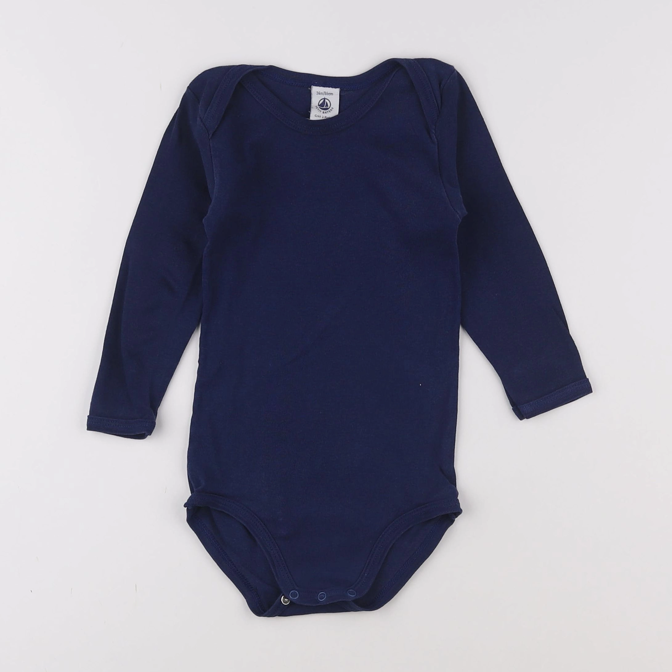 Petit Bateau - body bleu - 2 ans