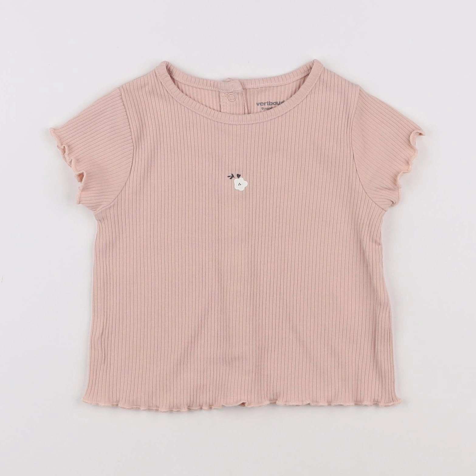 Vertbaudet - tee-shirt rose - 9 mois