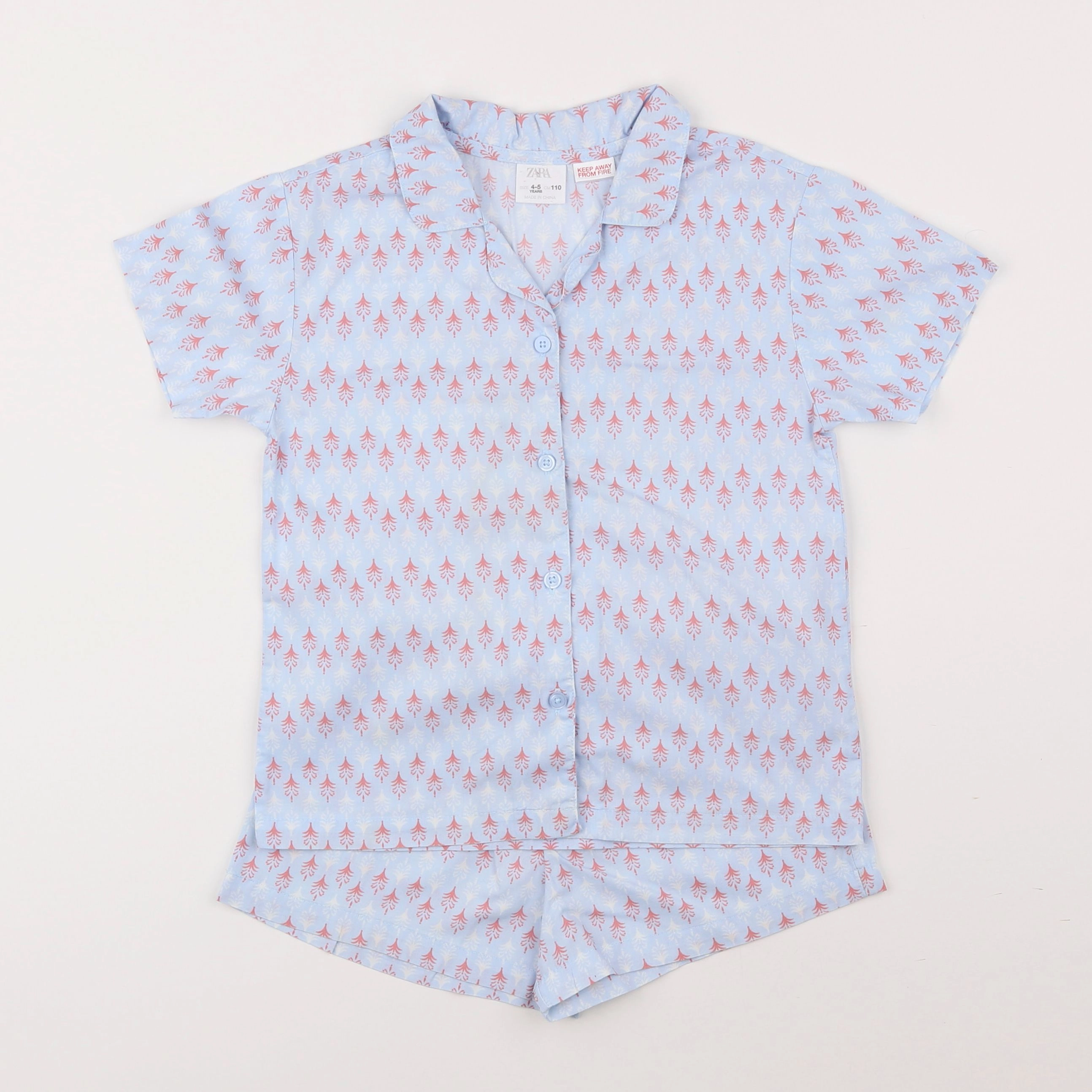 Zara - pyjama coton bleu - 4/5 ans