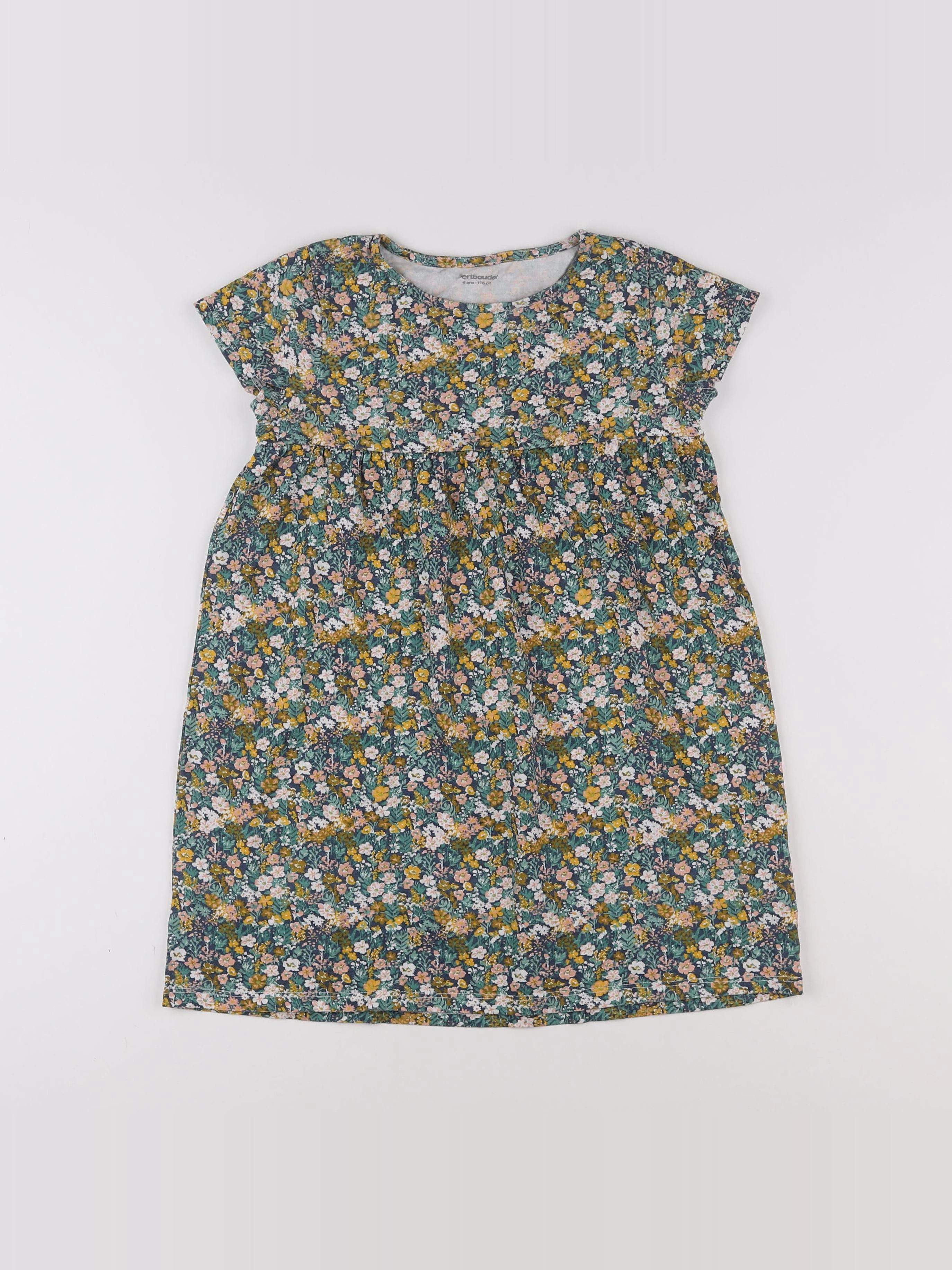 Vertbaudet - robe vert - 6 ans