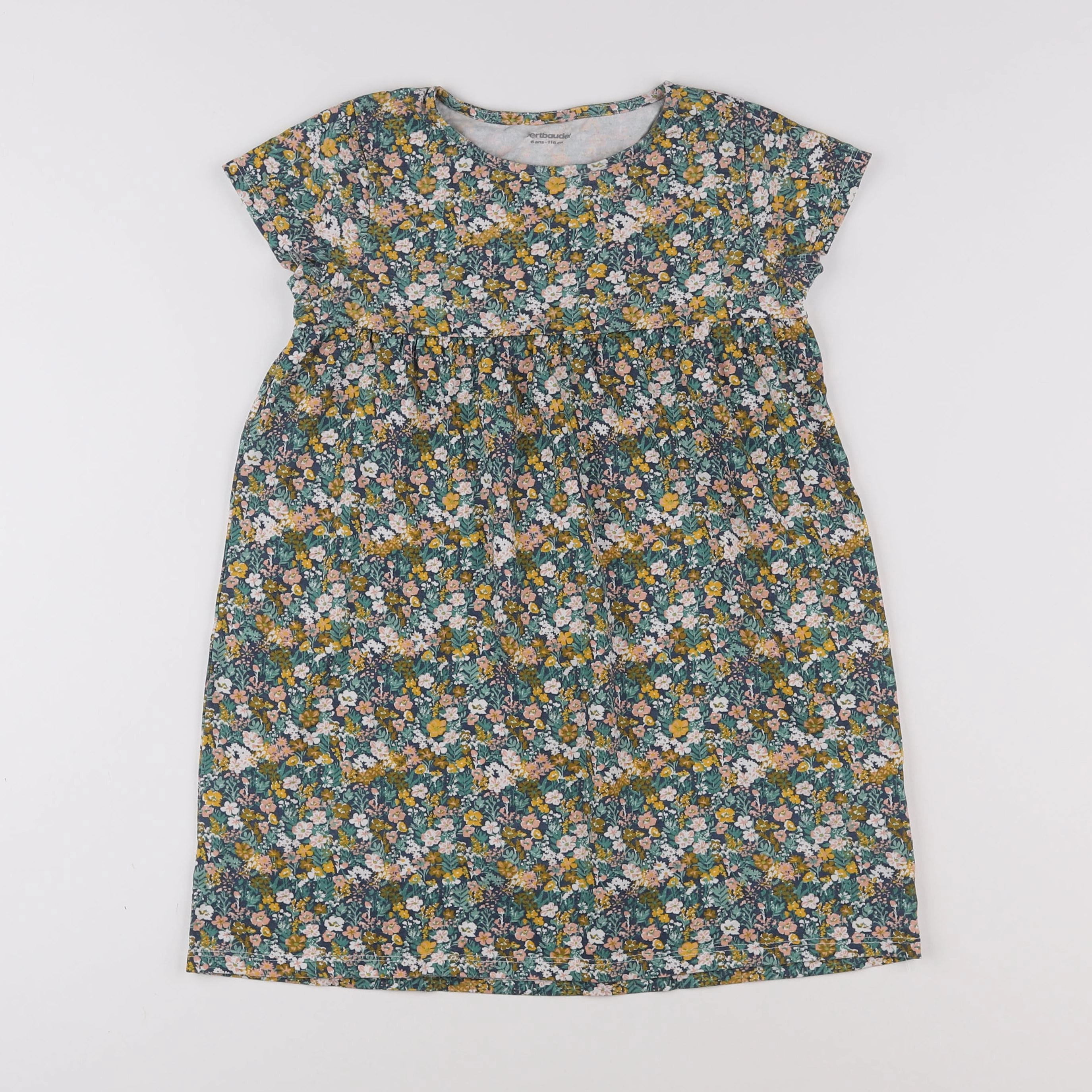 Vertbaudet - robe vert - 6 ans