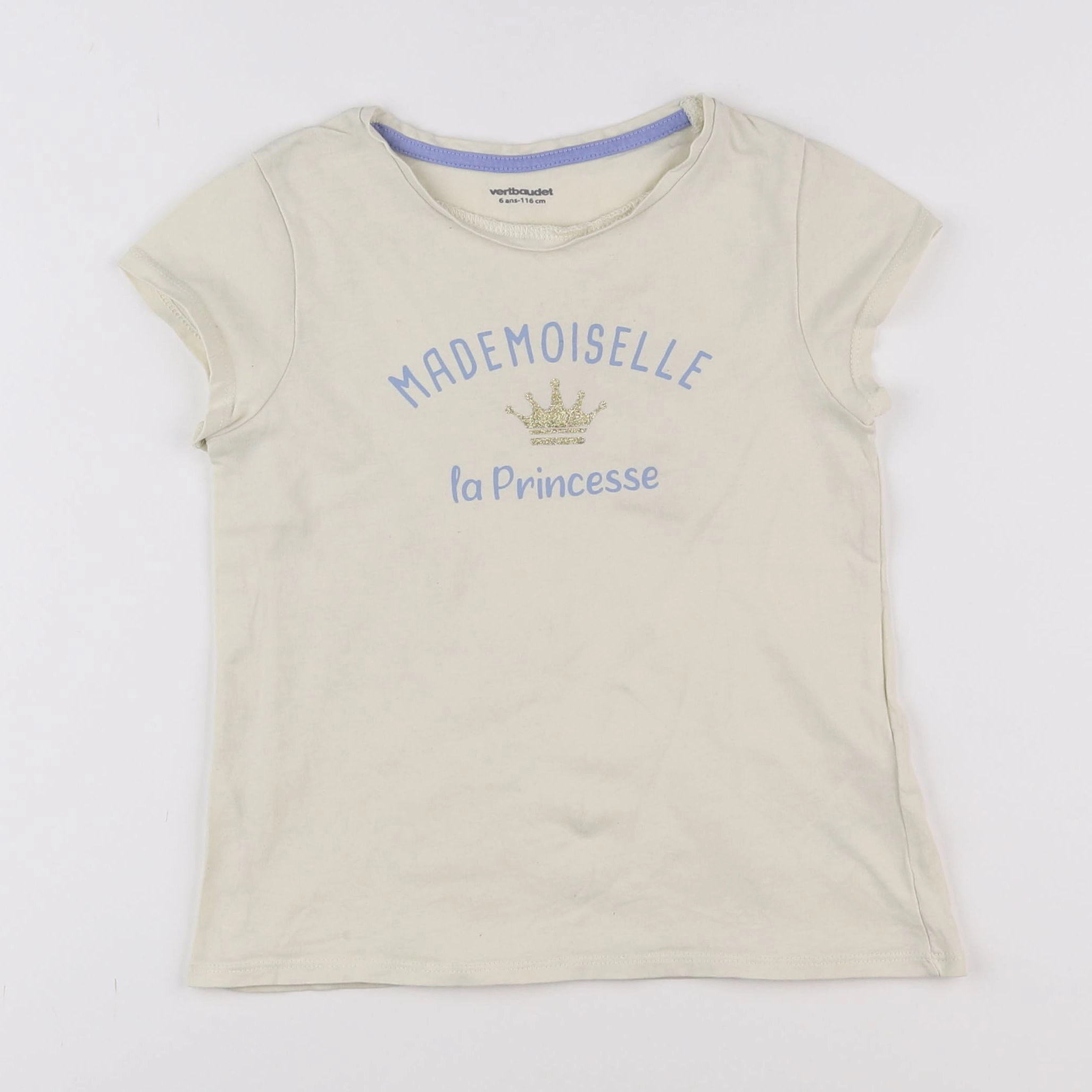 Vertbaudet - tee-shirt jaune - 6 ans
