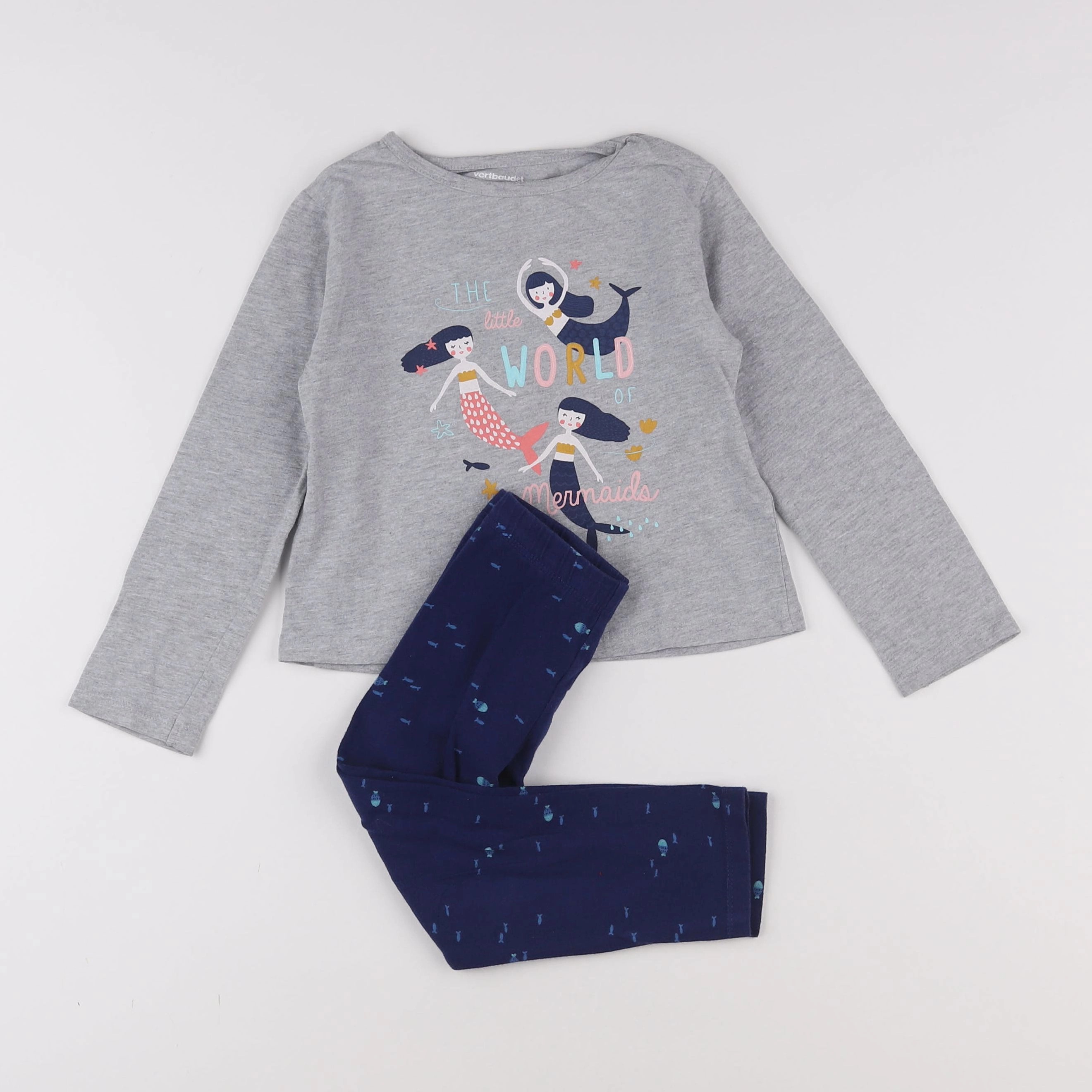 Vertbaudet - pyjama coton bleu - 3 ans