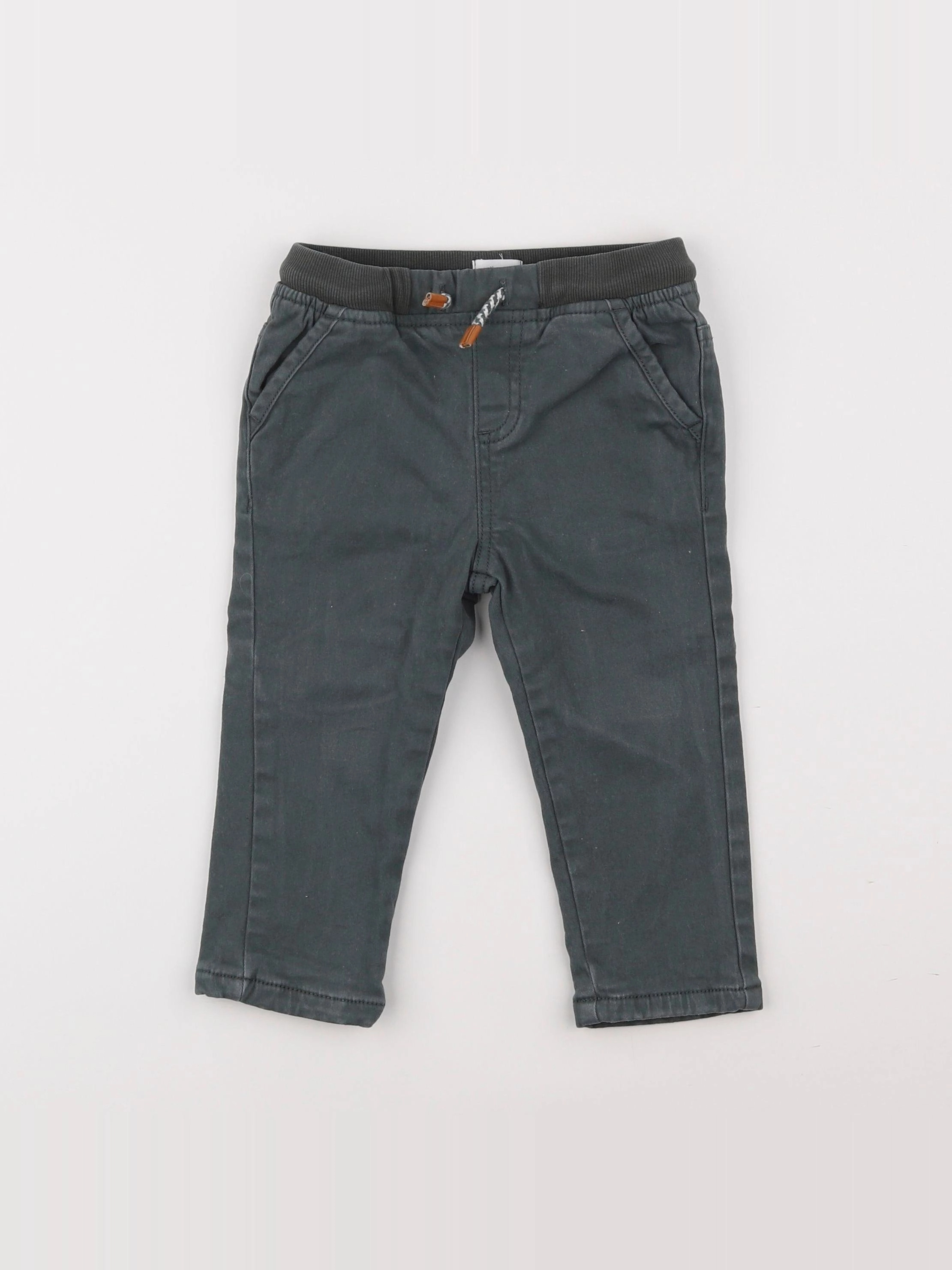 Vertbaudet - pantalon doublé vert - 2 ans