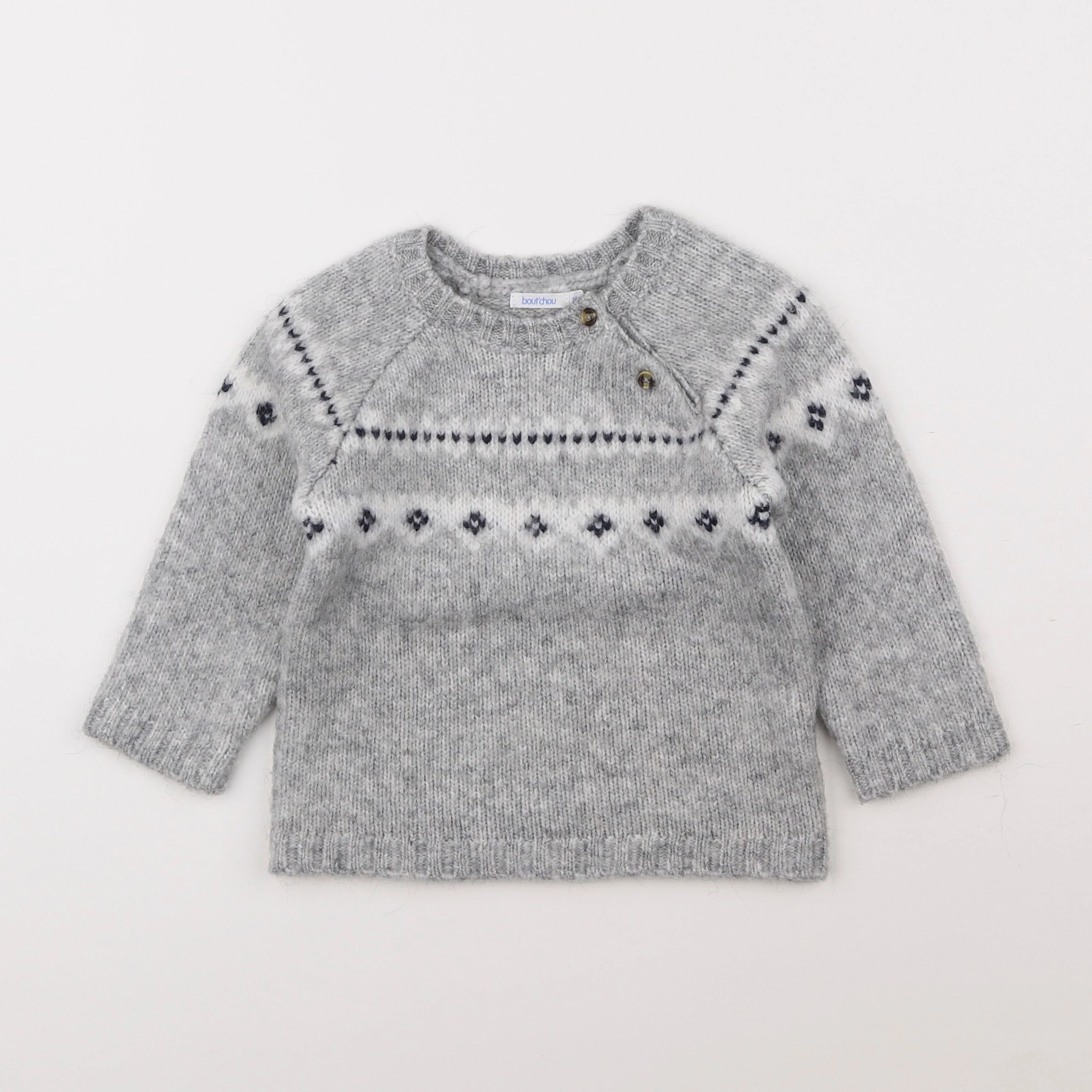 Boutchou - pull gris - 2 ans