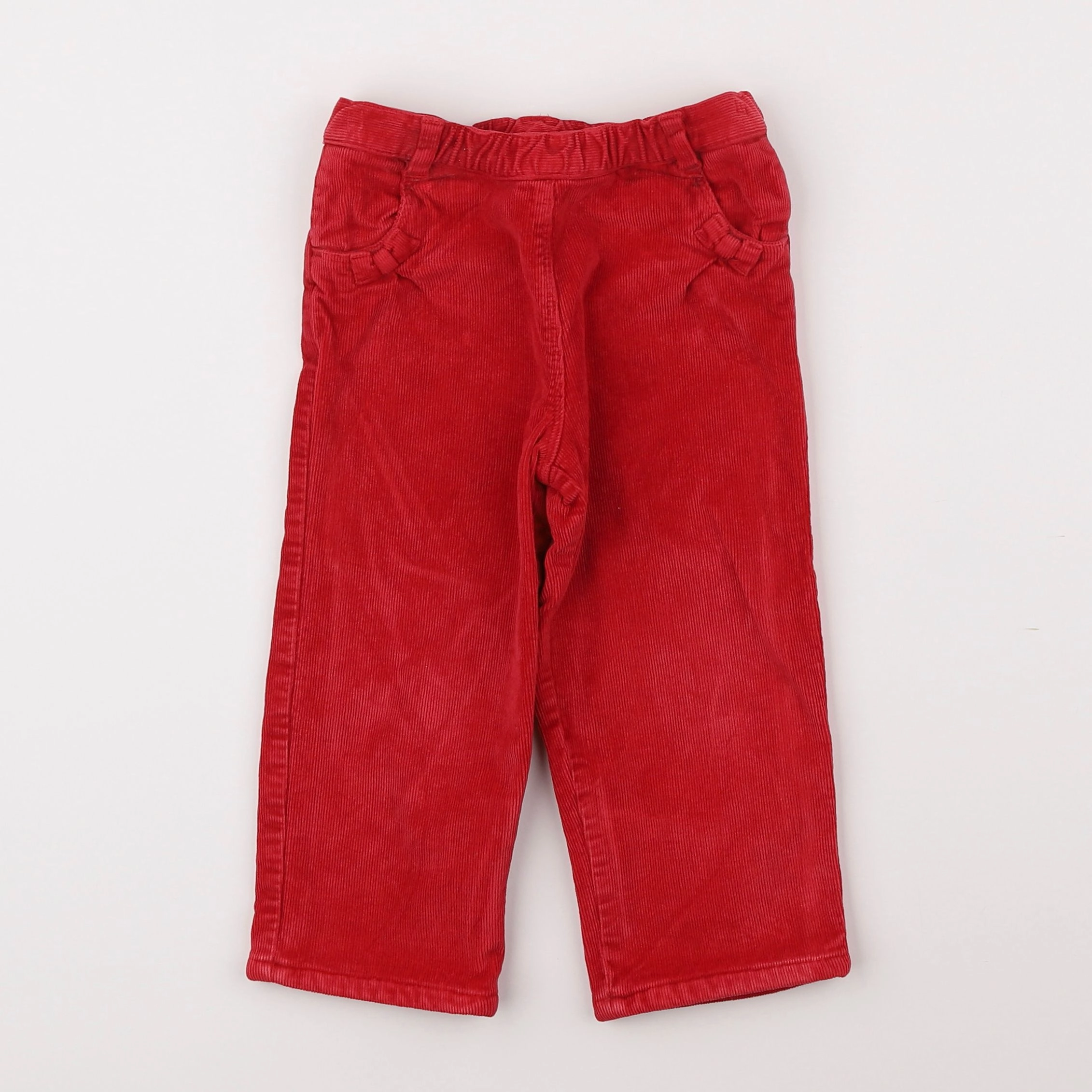 Petit Bateau - pantalon rouge - 2 ans