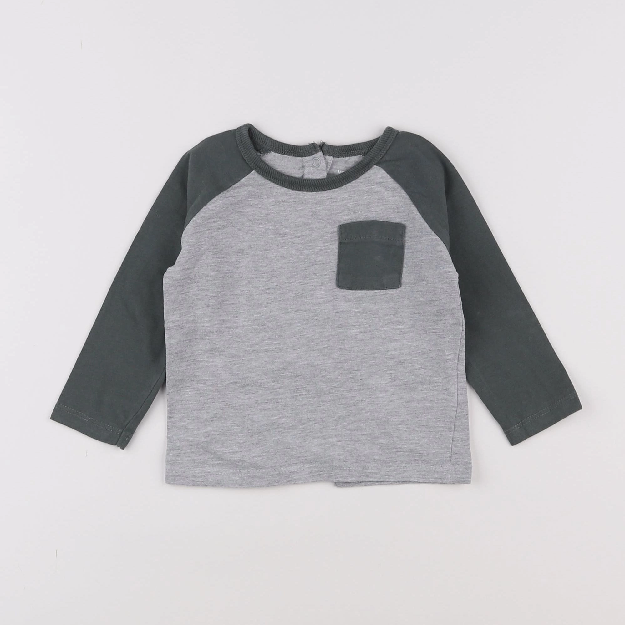 Vertbaudet - tee-shirt gris - 9 mois