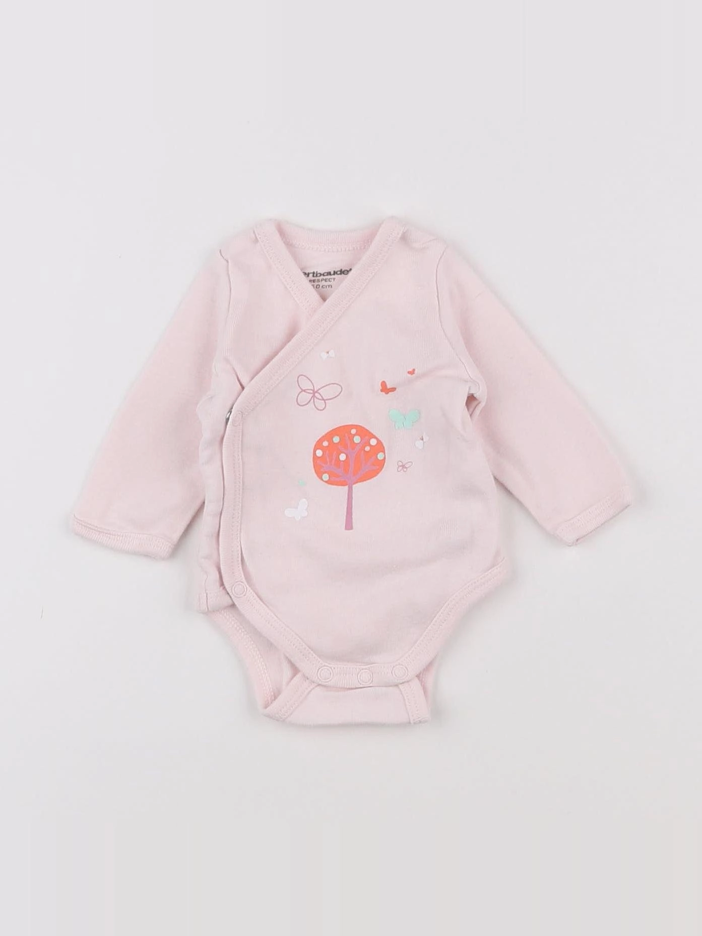 Vertbaudet - body rose - 0 mois