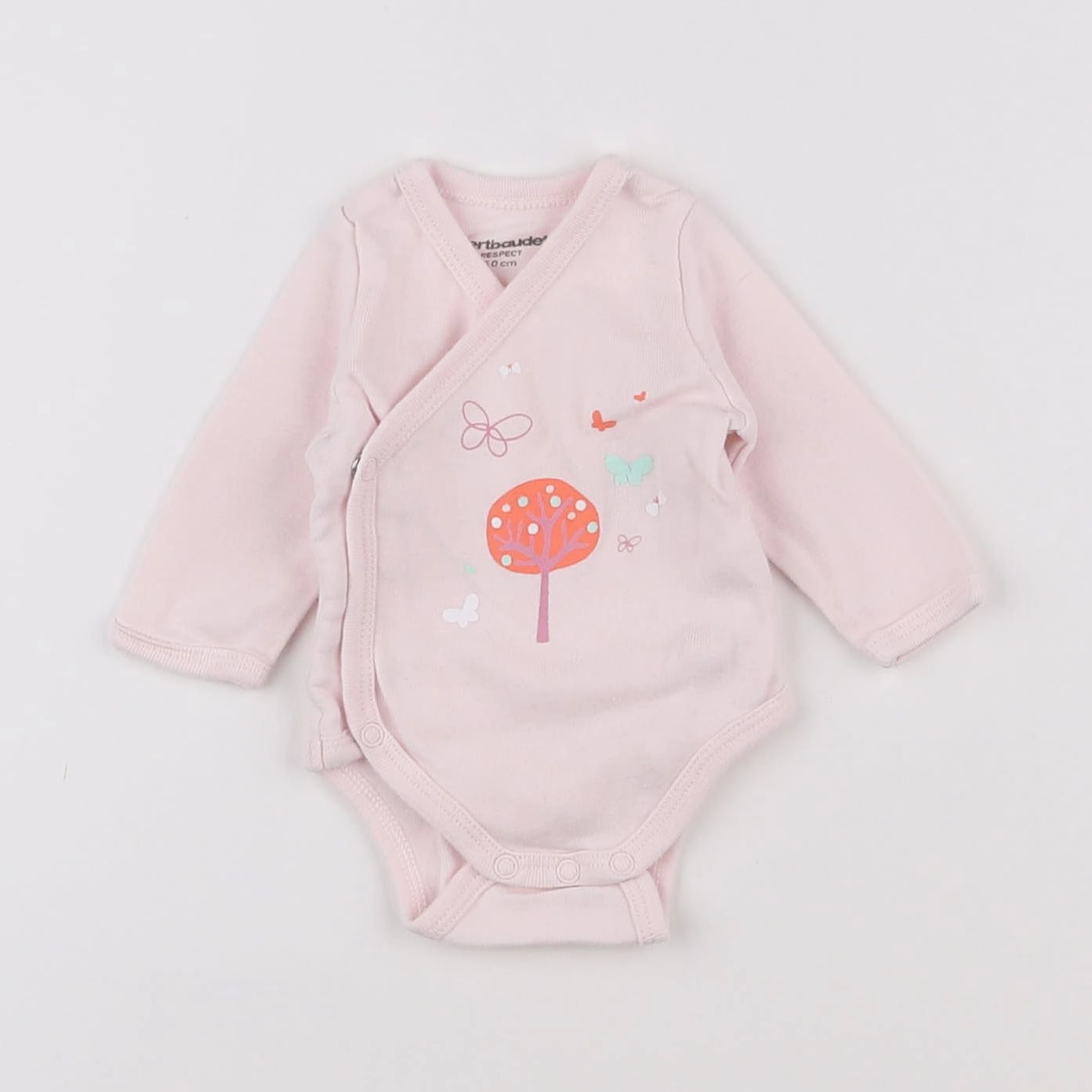 Vertbaudet - body rose - 0 mois