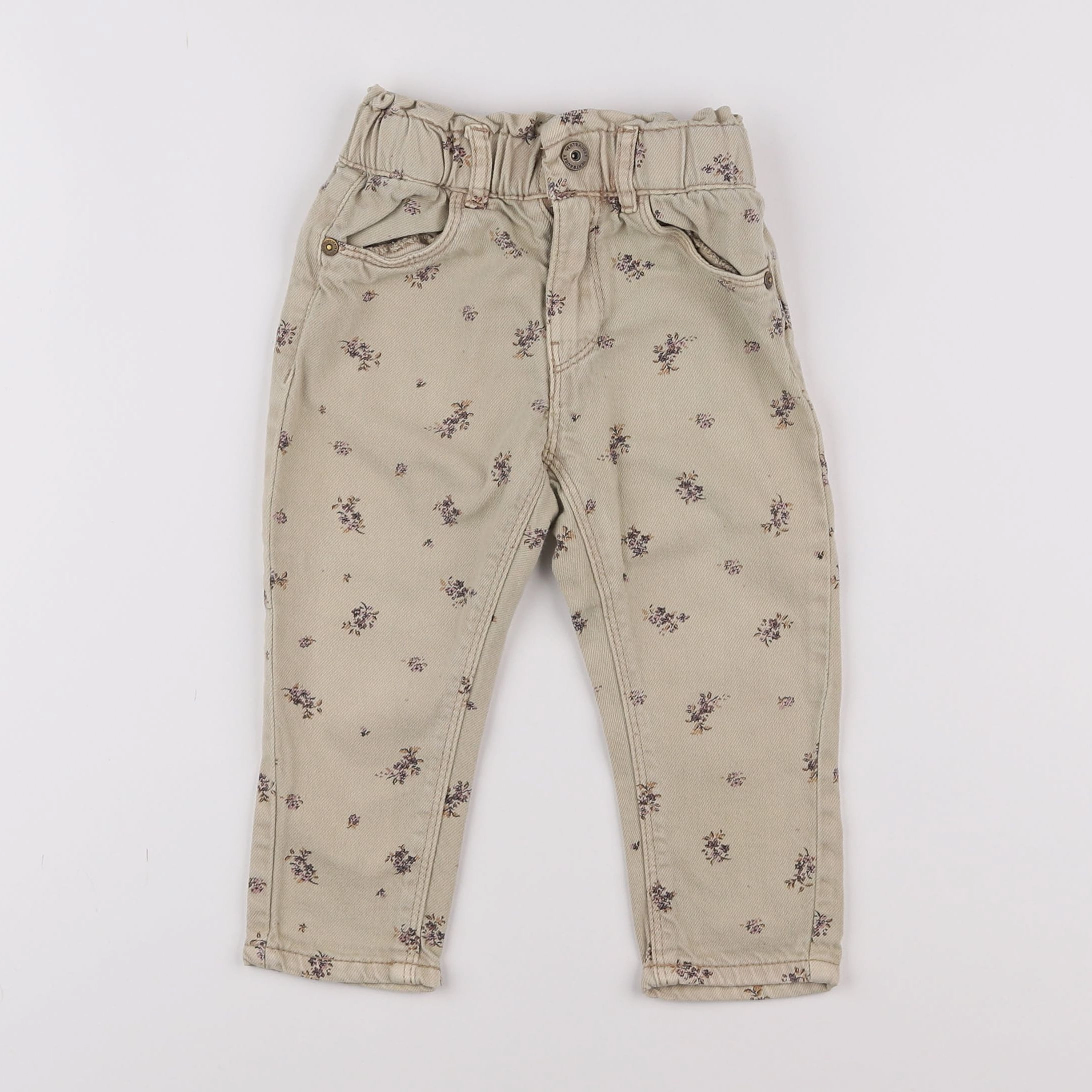 Vertbaudet - jean beige - 2 ans