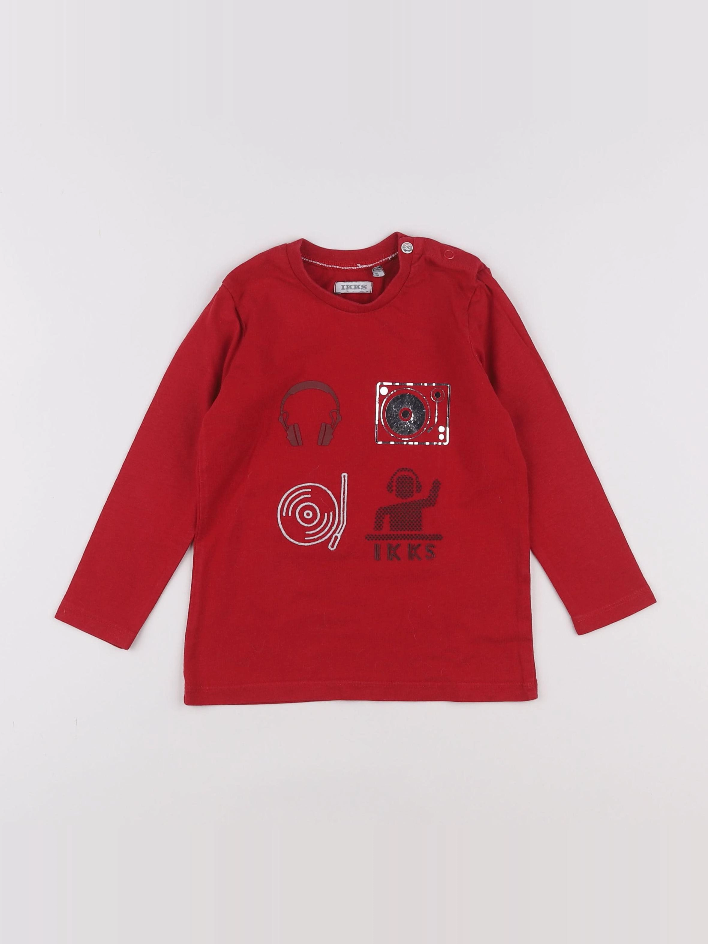 IKKS - tee-shirt rouge - 2 ans