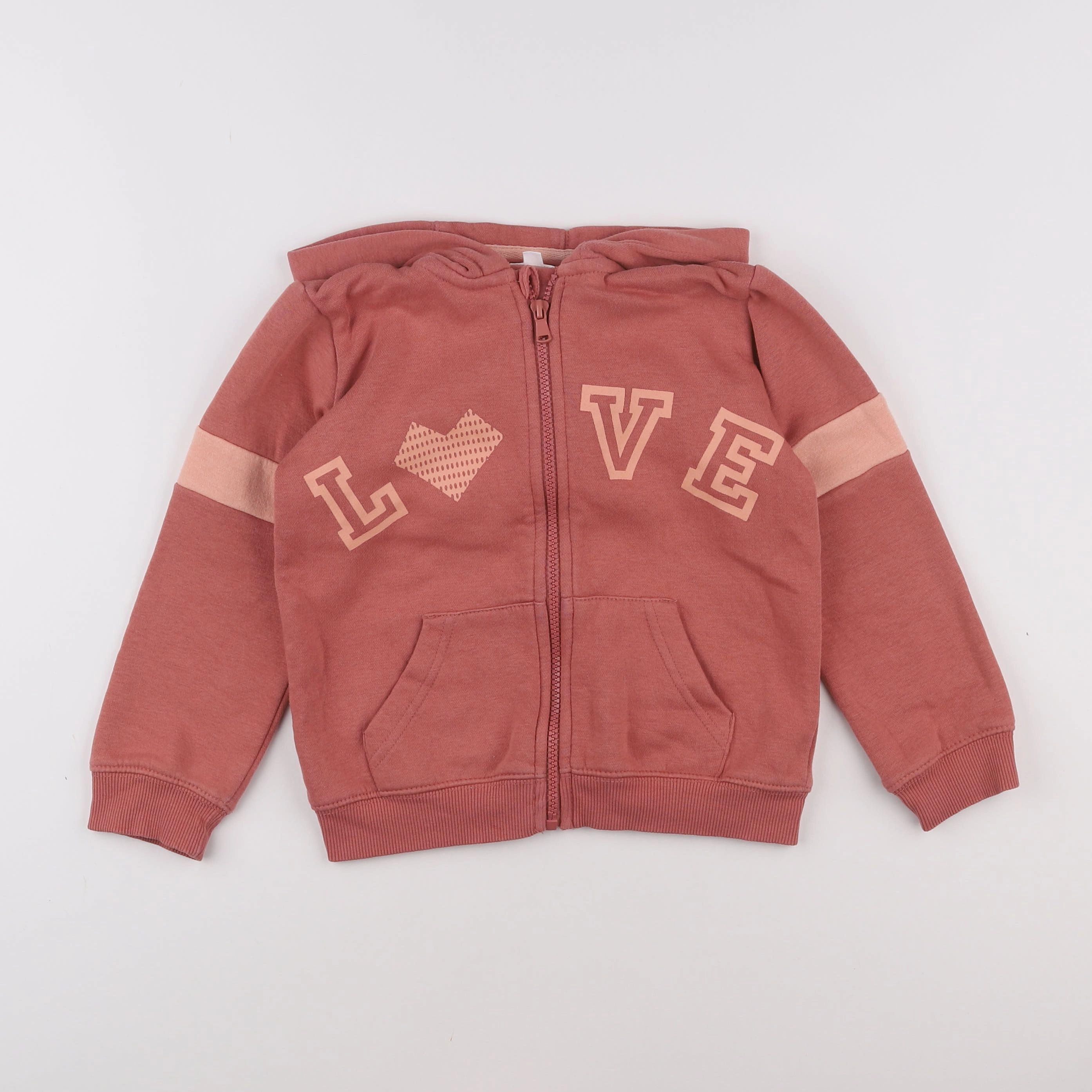 Vertbaudet - sweat rose - 6 ans