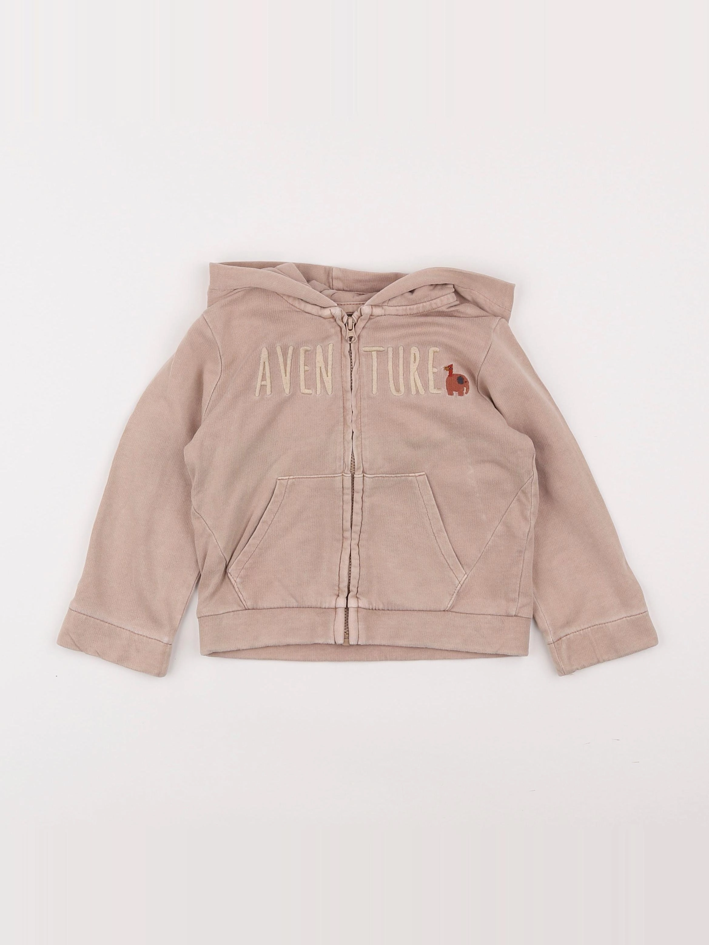 Vertbaudet - sweat marron - 18 mois
