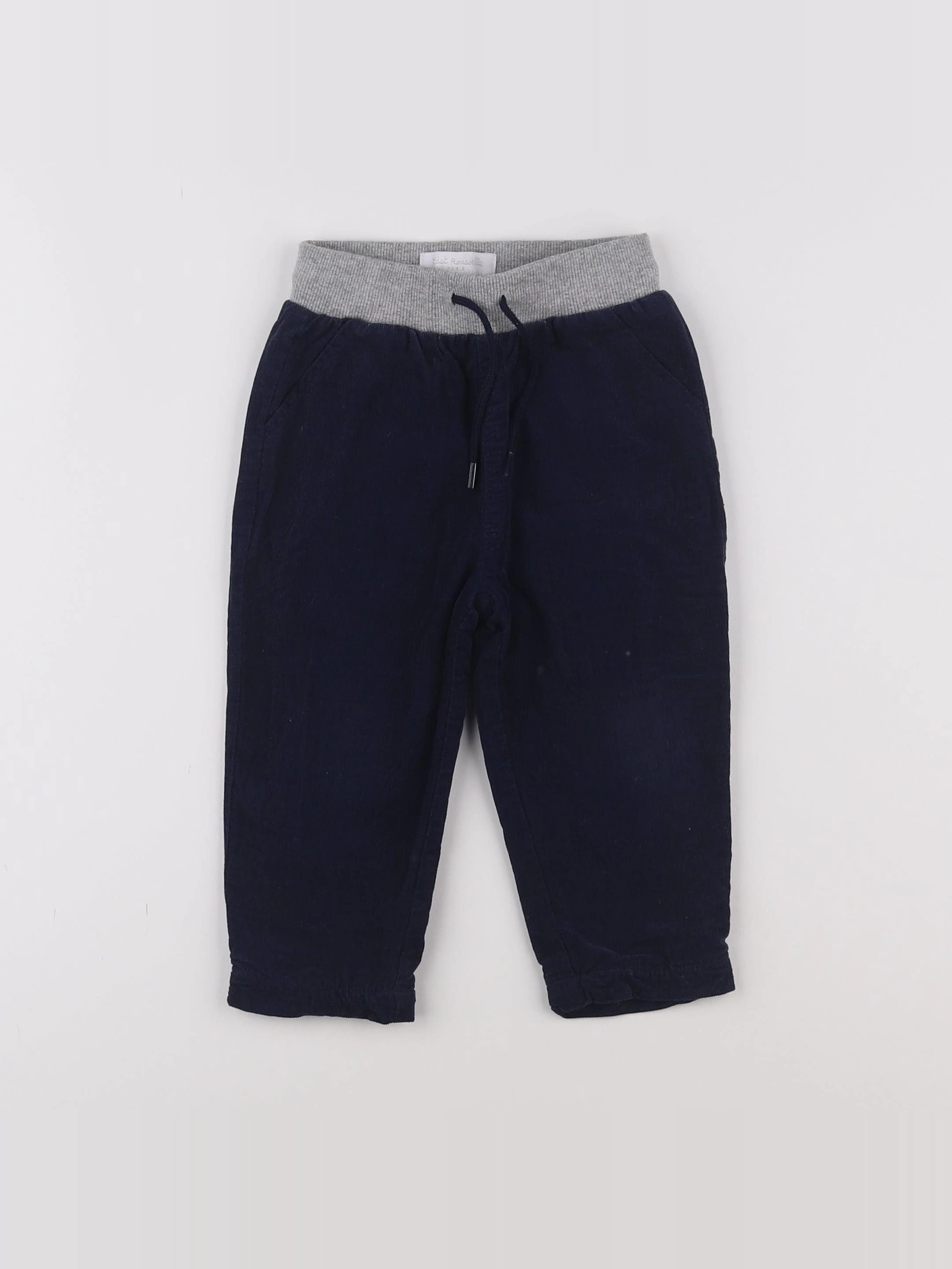 Cadet Rousselle - pantalon doublé bleu - 18 mois