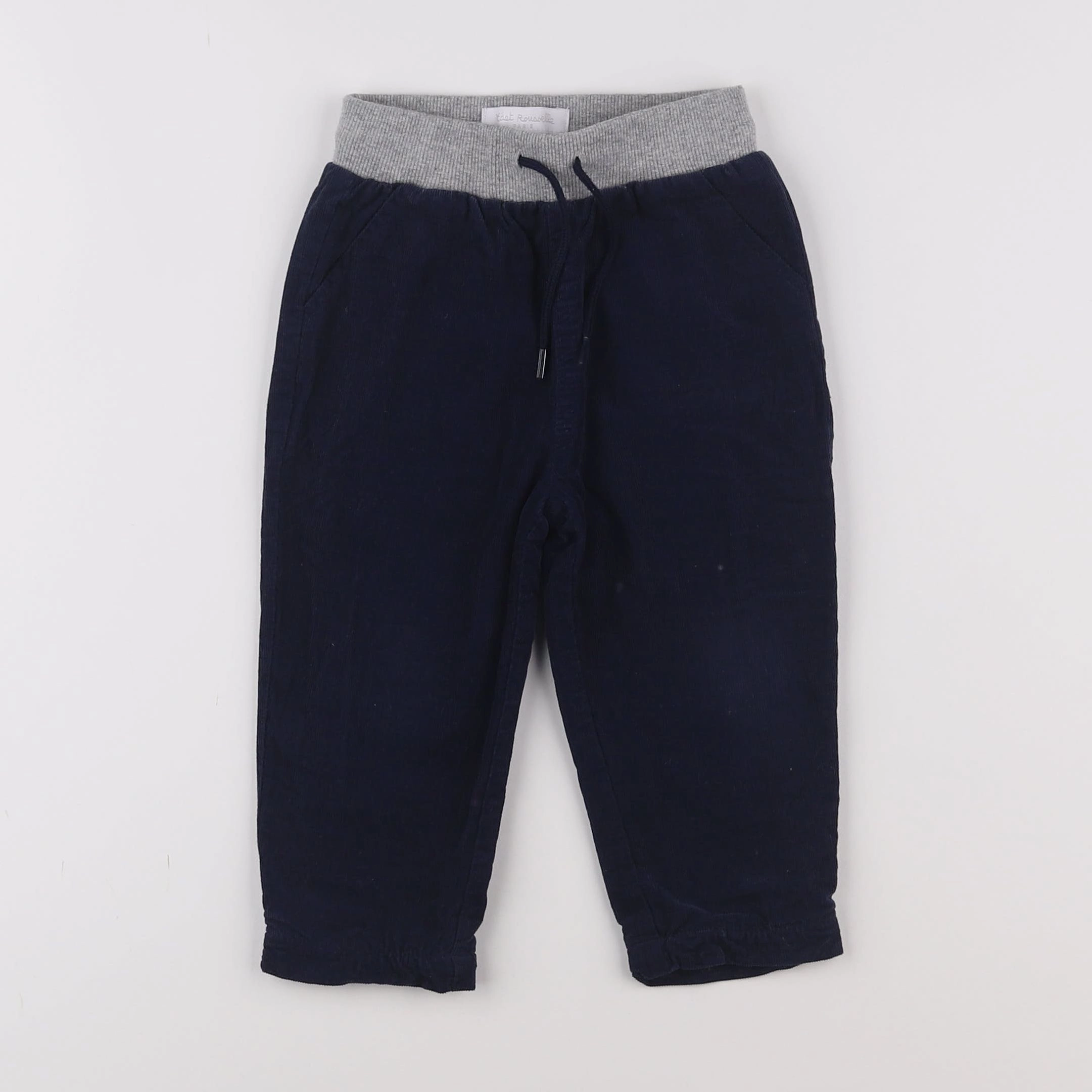 Cadet Rousselle - pantalon doublé bleu - 18 mois