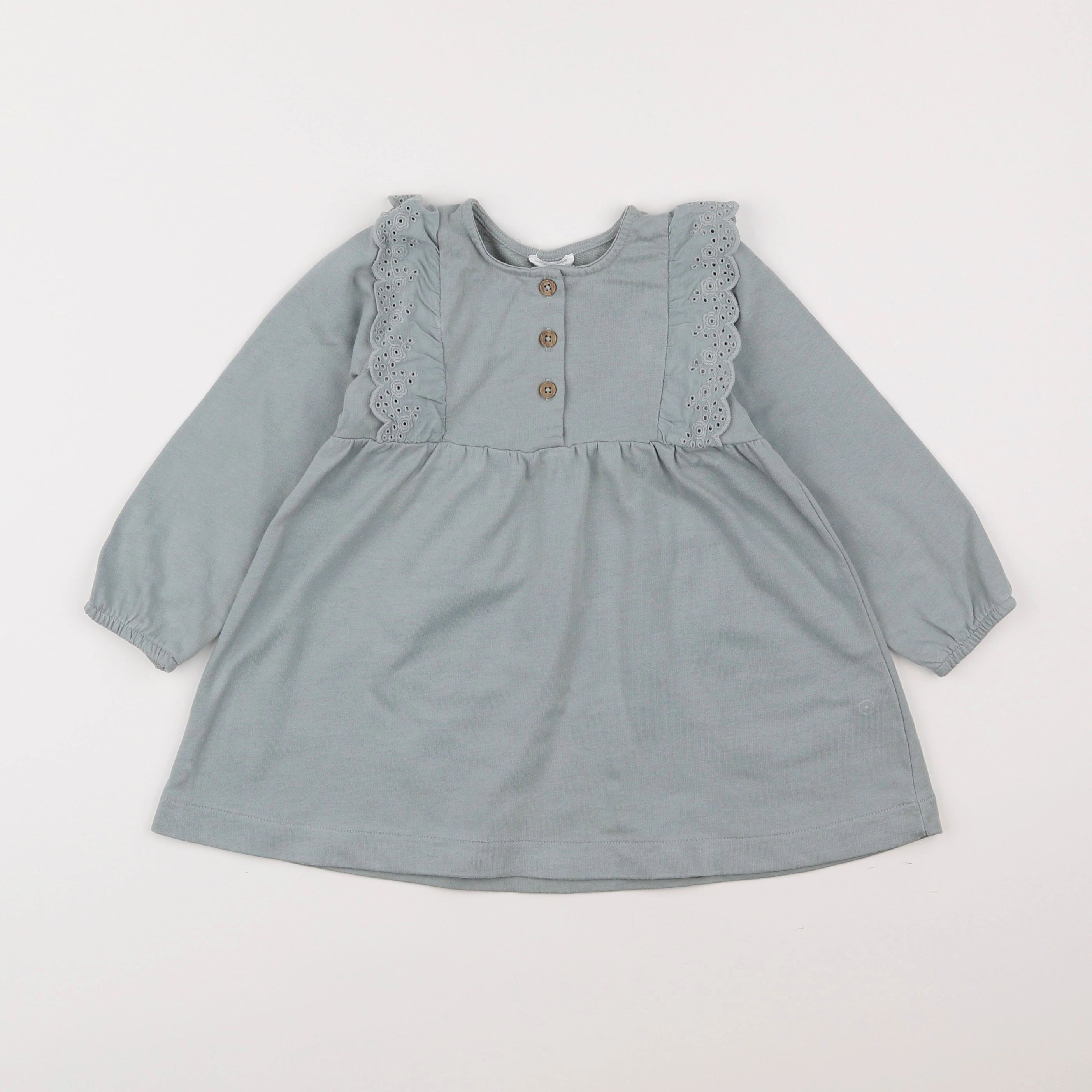 Vertbaudet - robe vert - 2 ans