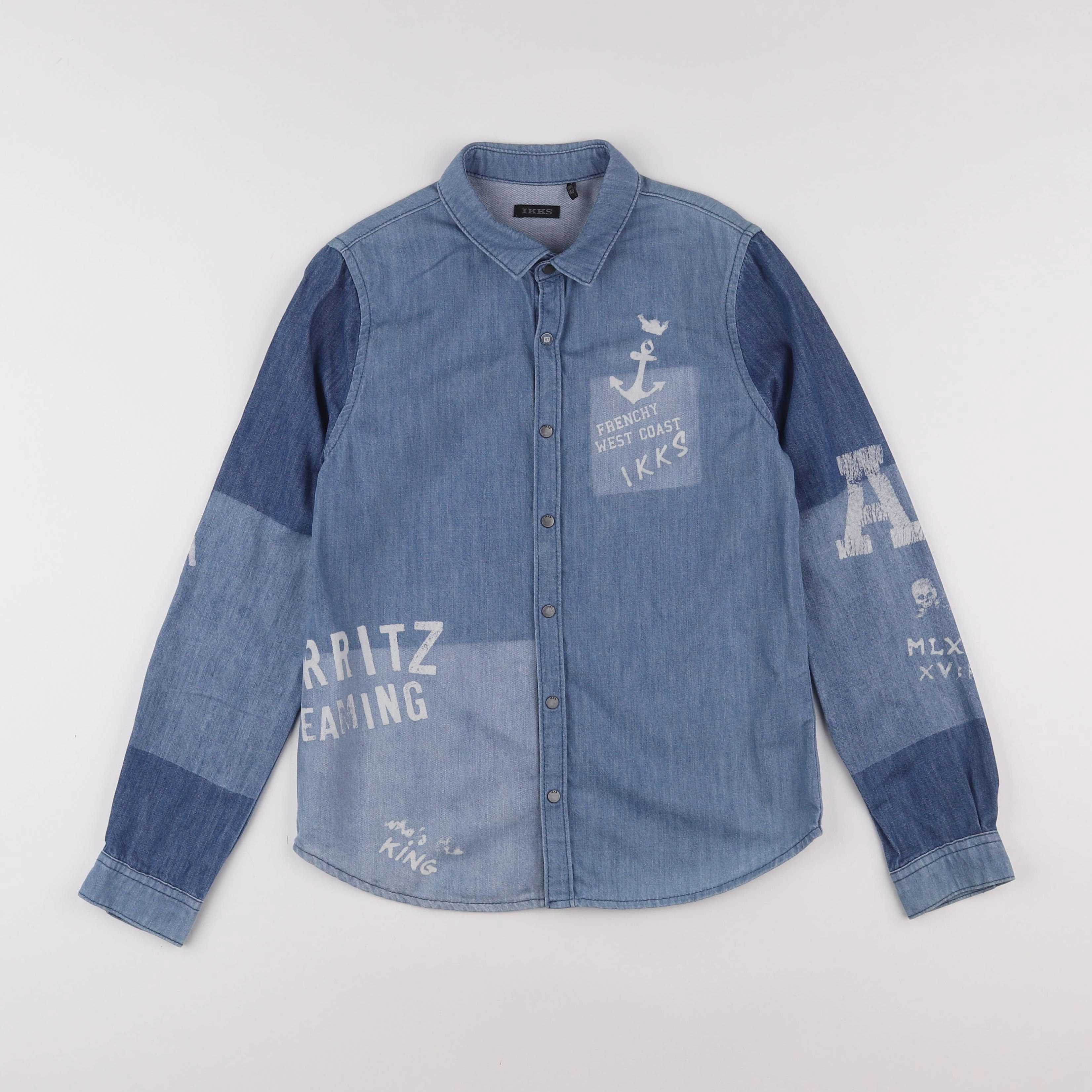 IKKS - chemise bleu - 10 ans