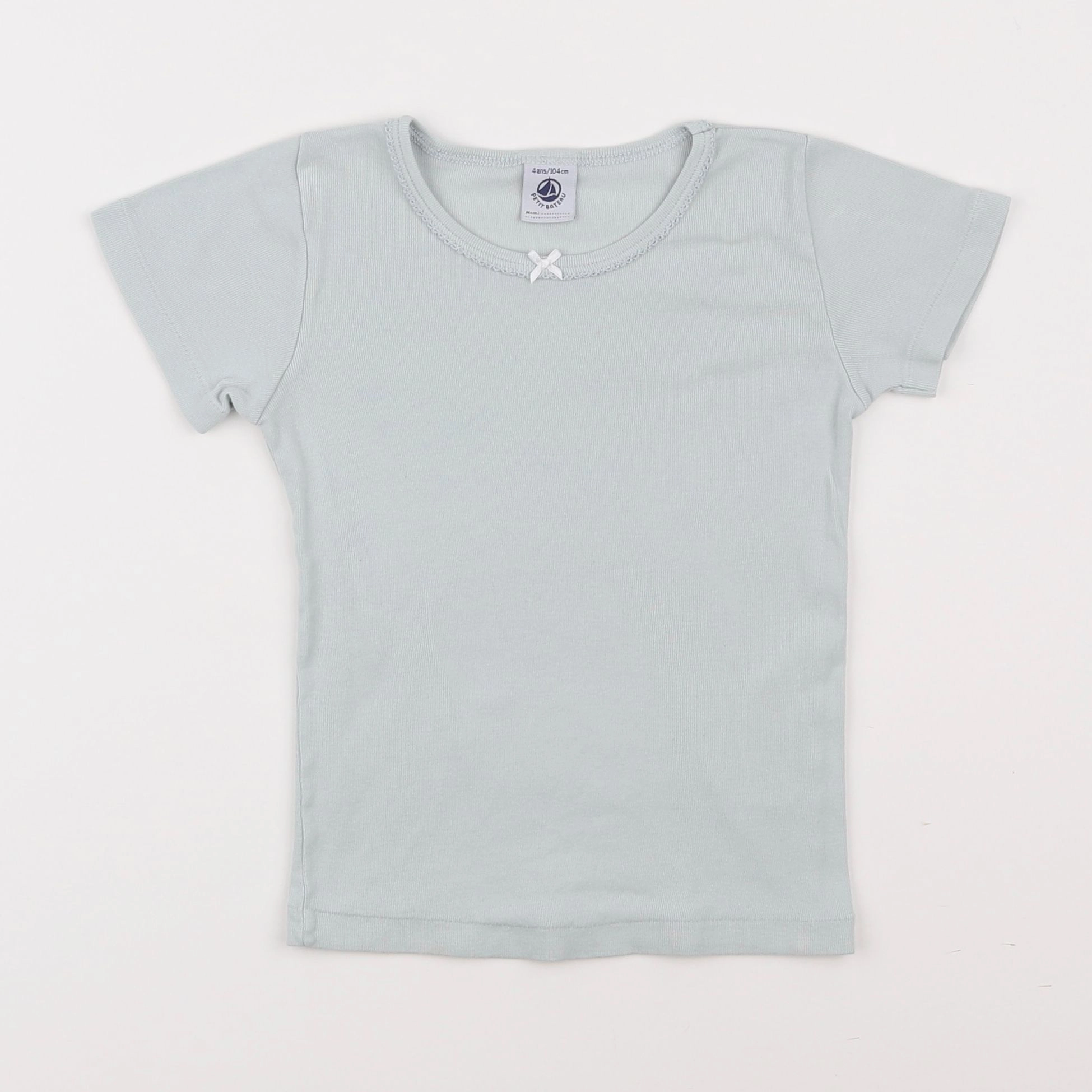 Petit Bateau - maillot de corps bleu - 4 ans