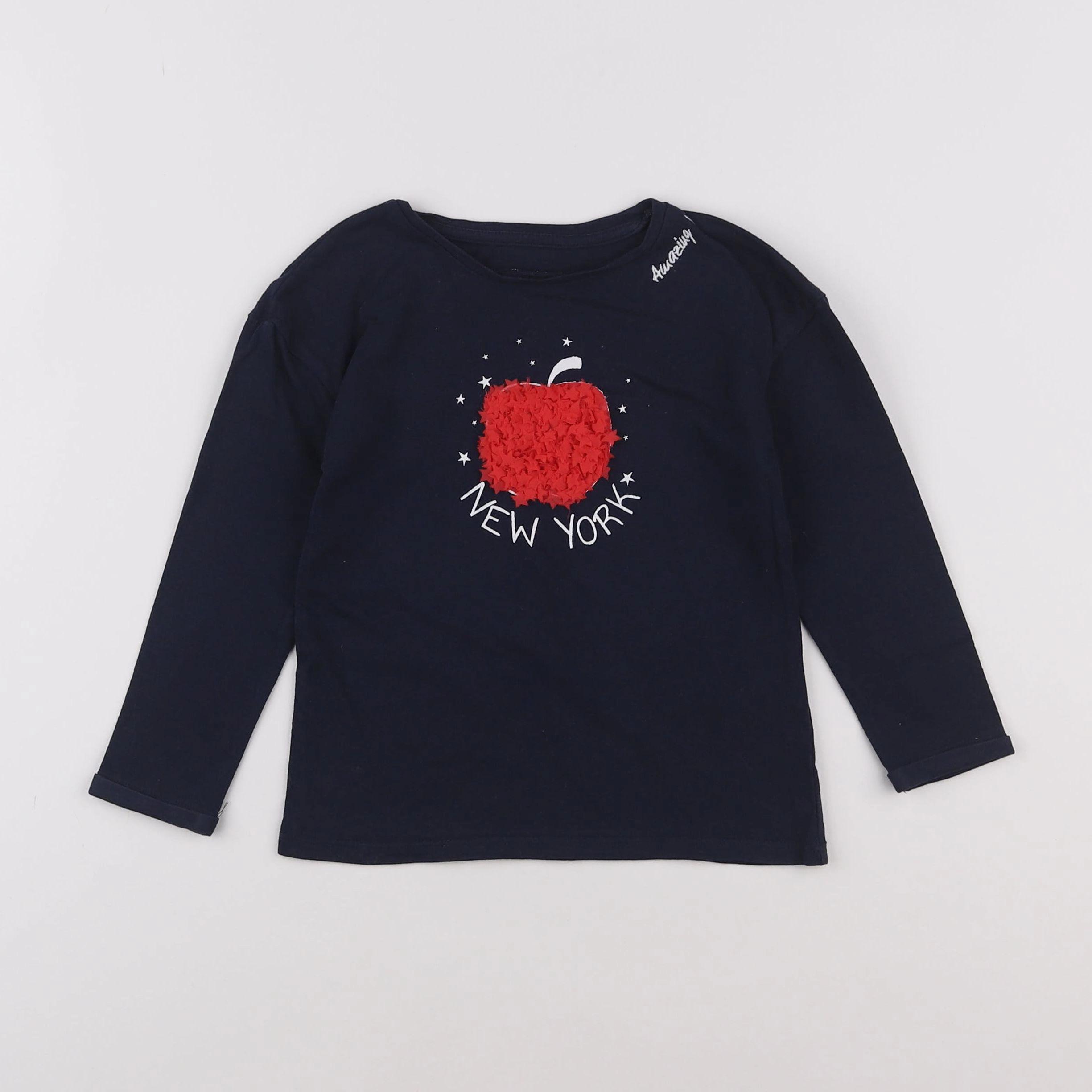 Vertbaudet - tee-shirt bleu - 4 ans