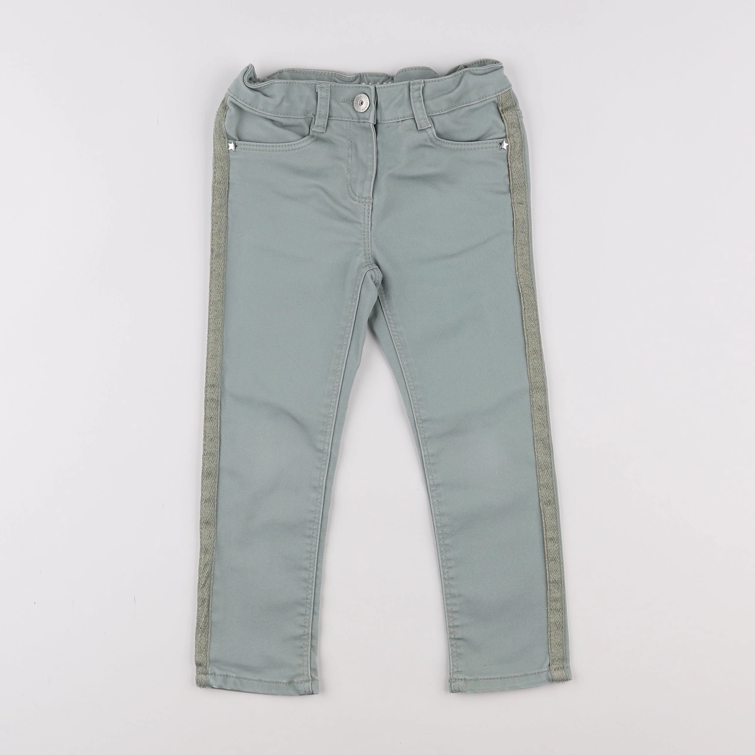 Vertbaudet - pantalon vert - 4 ans