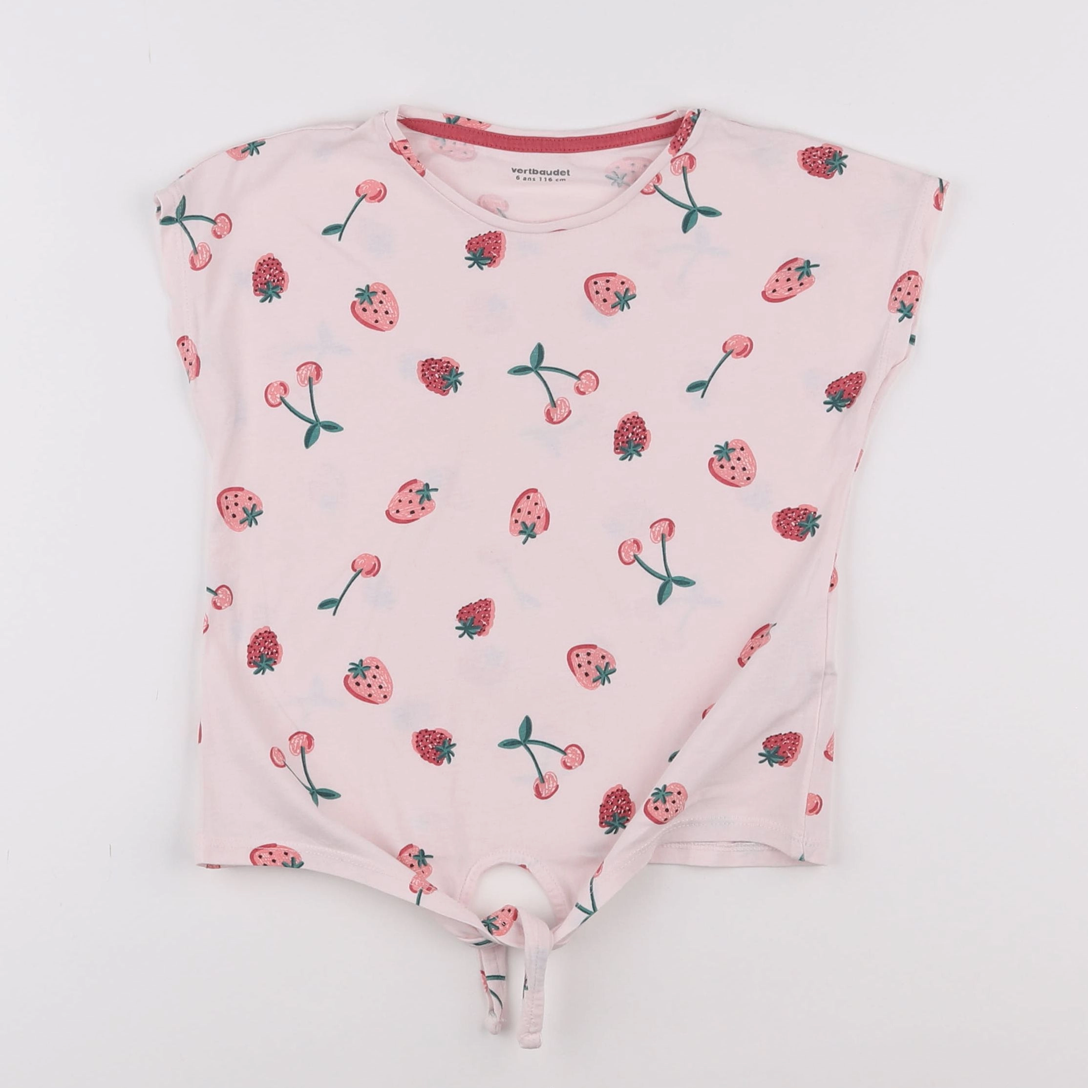 Vertbaudet - tee-shirt rose - 6 ans