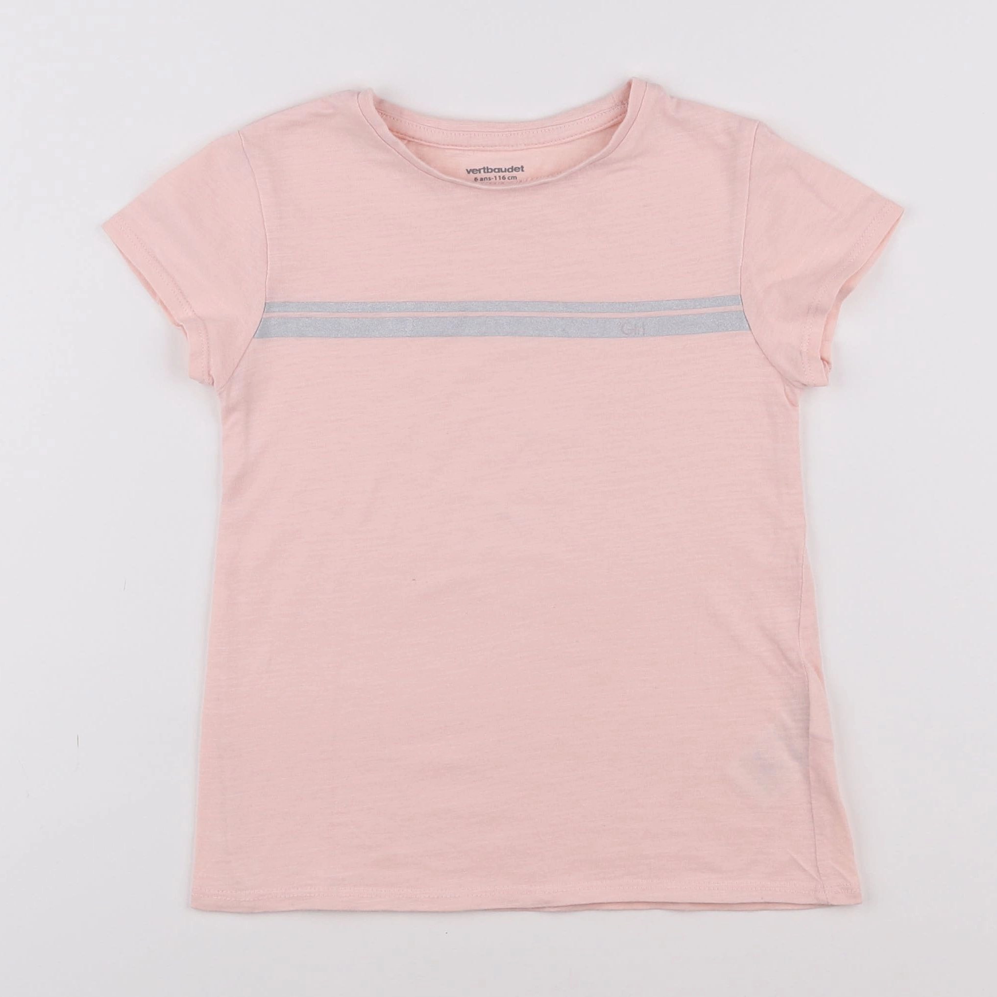 Vertbaudet - tee-shirt rose - 6 ans