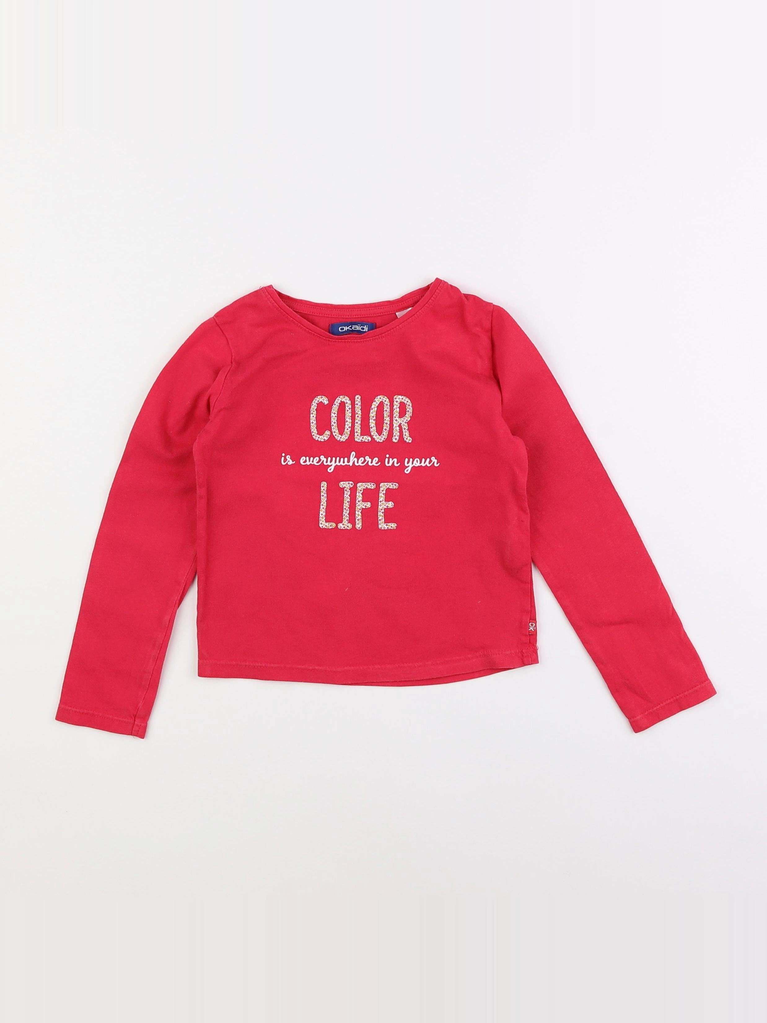 Okaidi - tee-shirt rose - 4 ans
