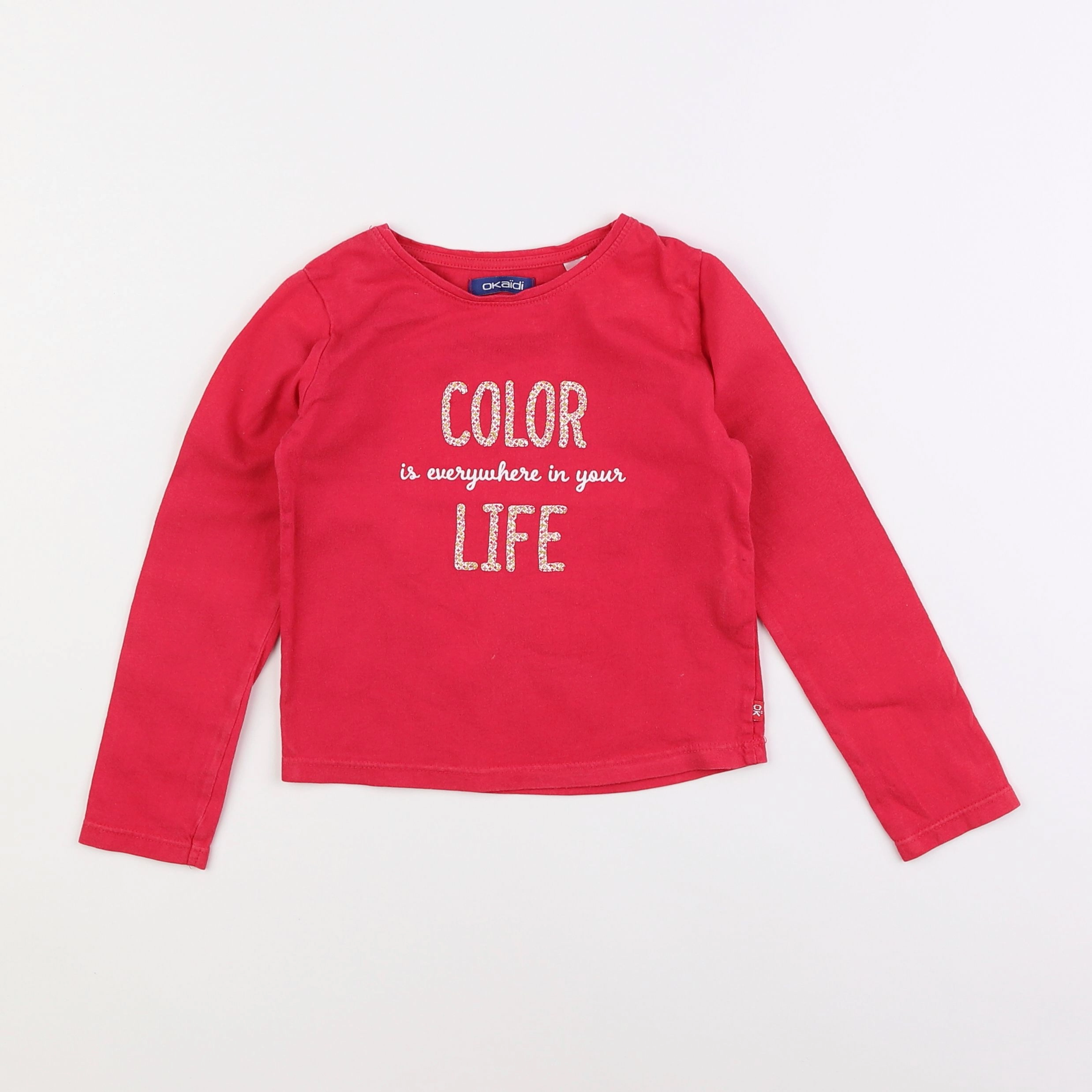 Okaidi - tee-shirt rose - 4 ans