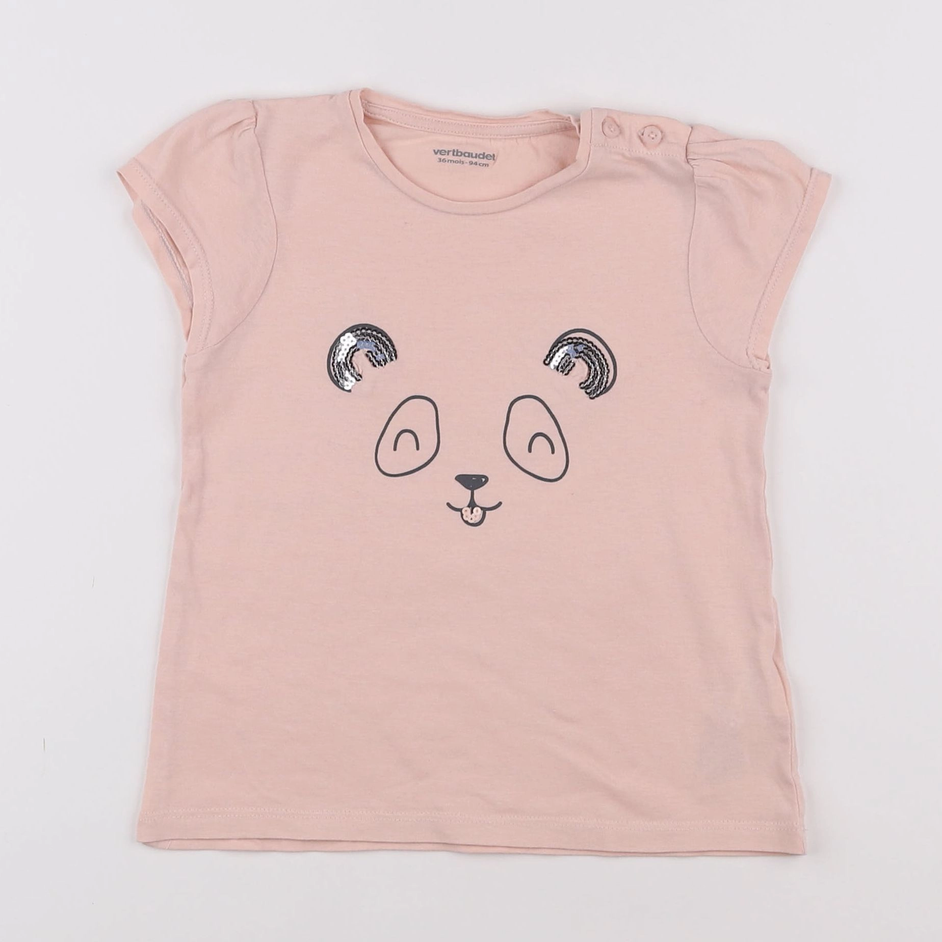 Vertbaudet - tee-shirt rose - 3 ans