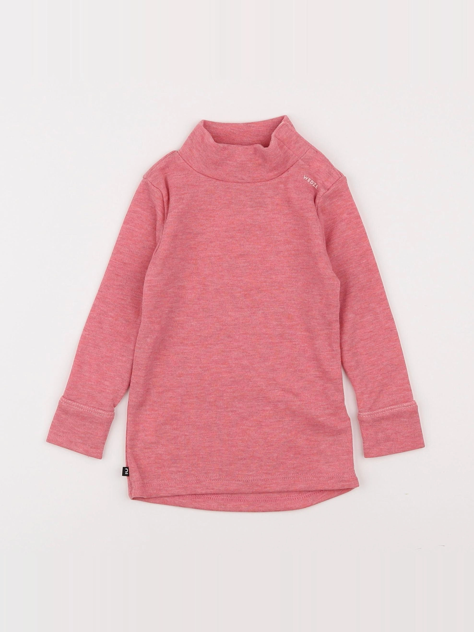 Decathlon ski - sous-pull rose - 12/18 mois