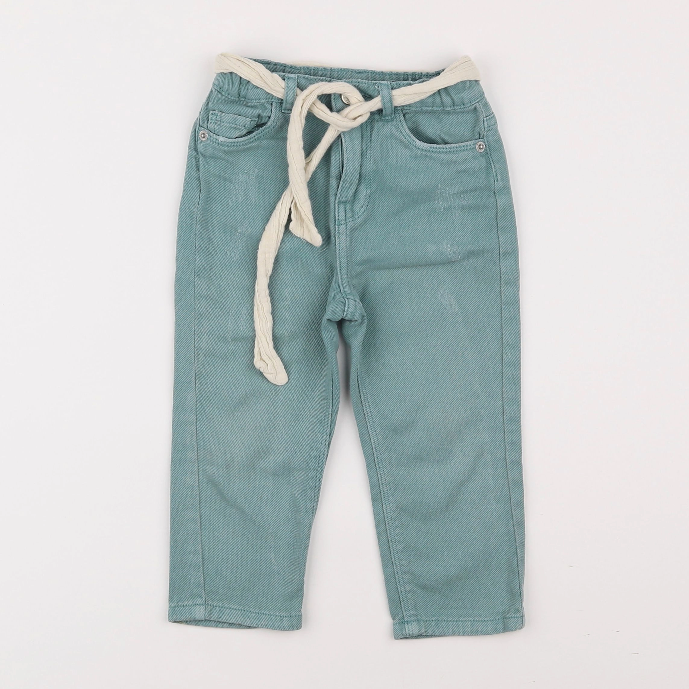 Vertbaudet - pantalon vert - 2 ans